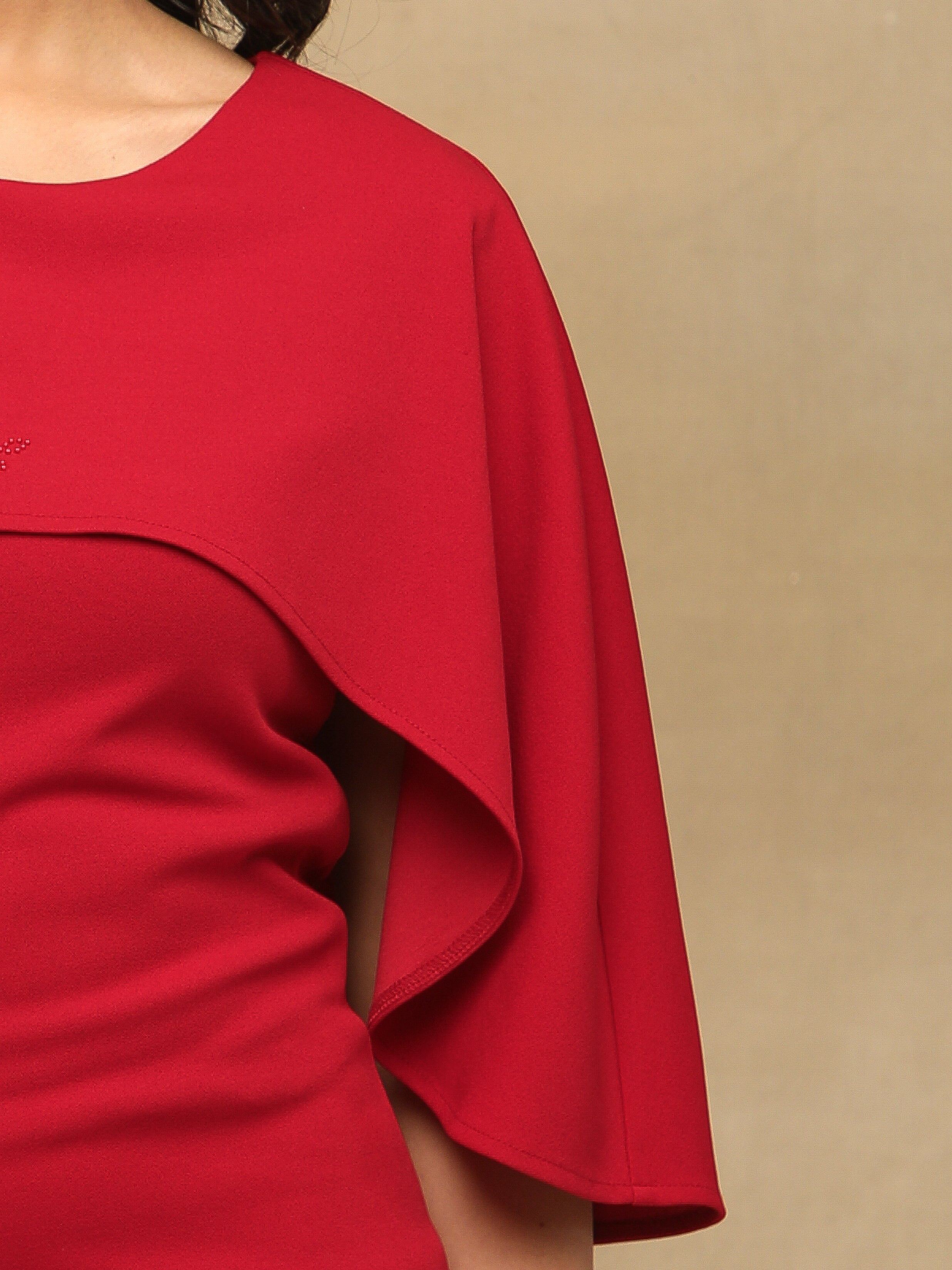 Swarovski Cape Red Dress