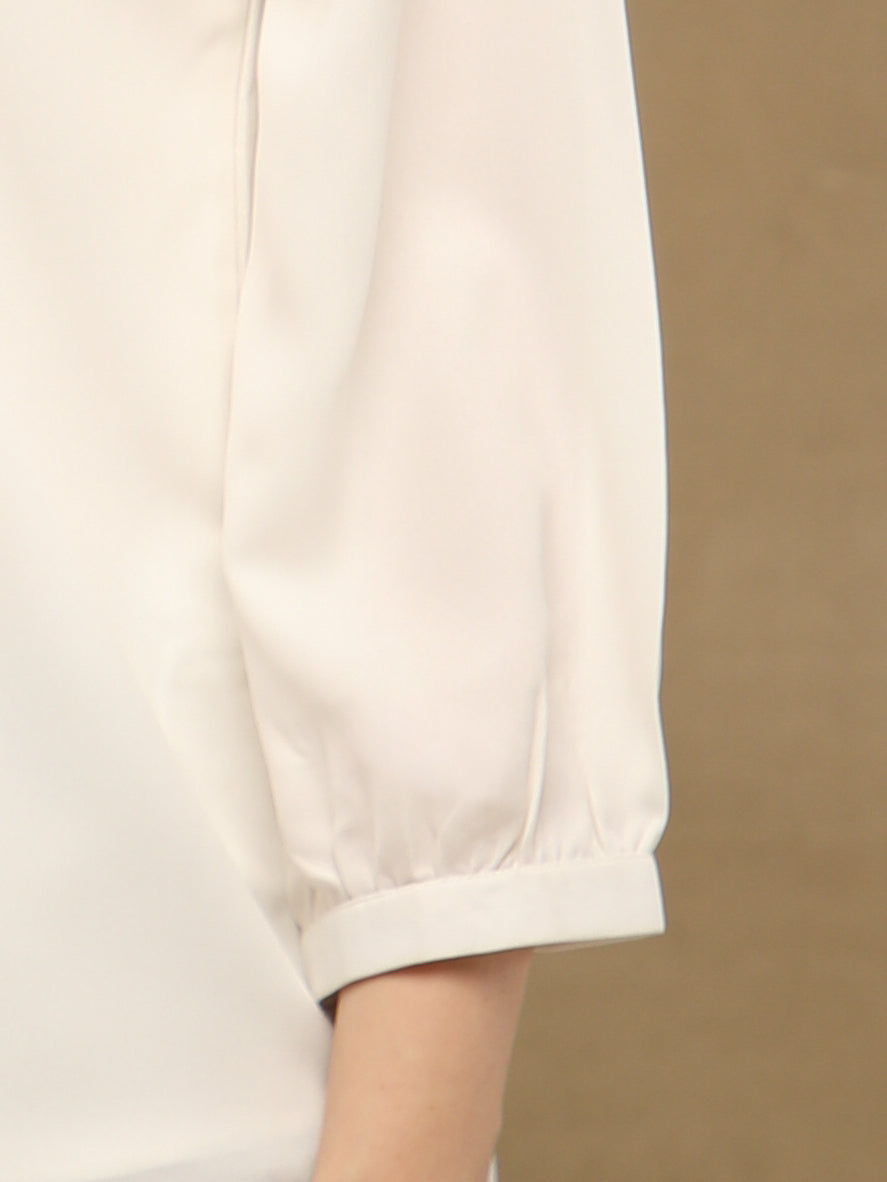 Golden Petals Off-White Shirt