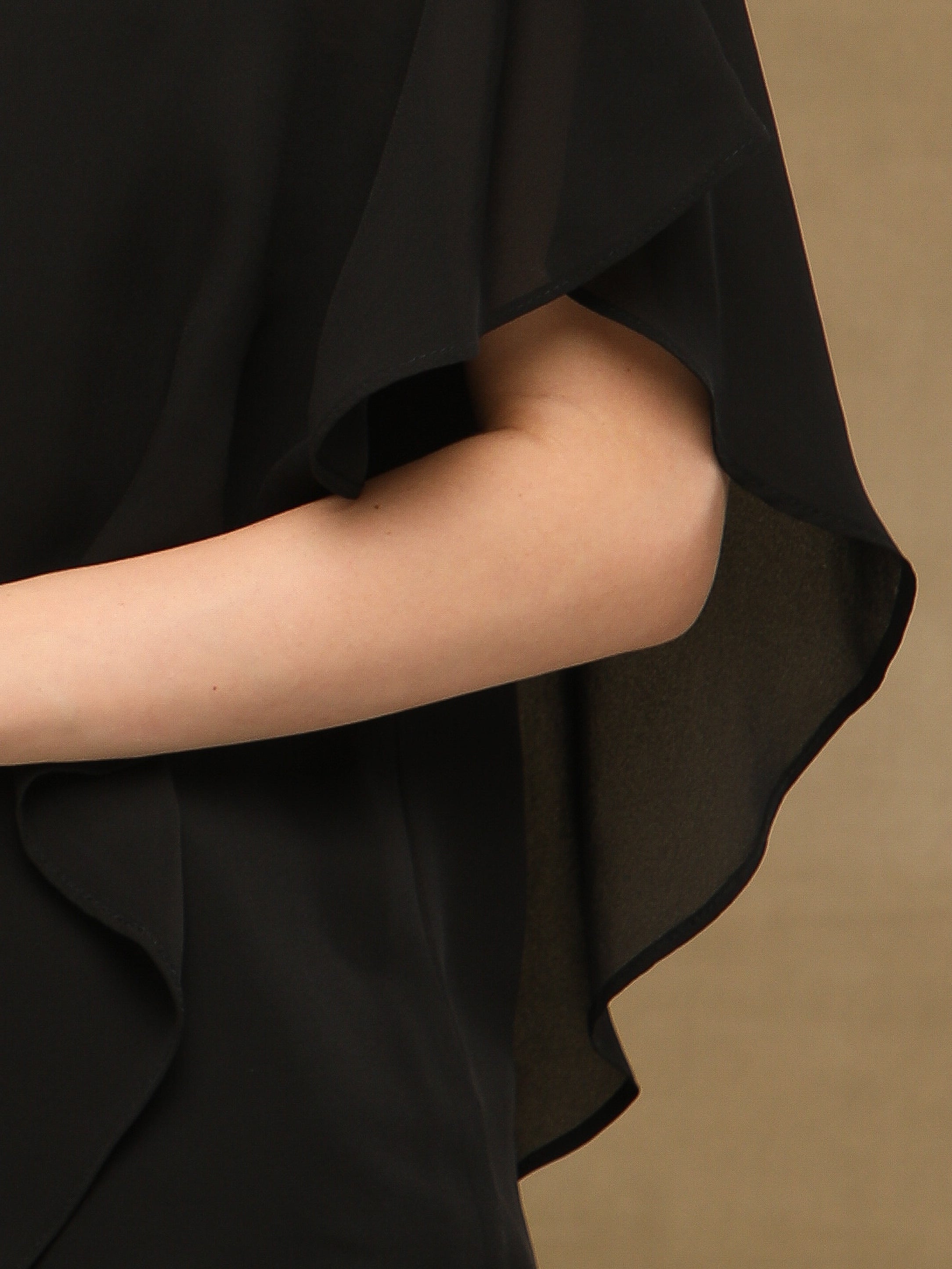 Black Embellished Poncho
