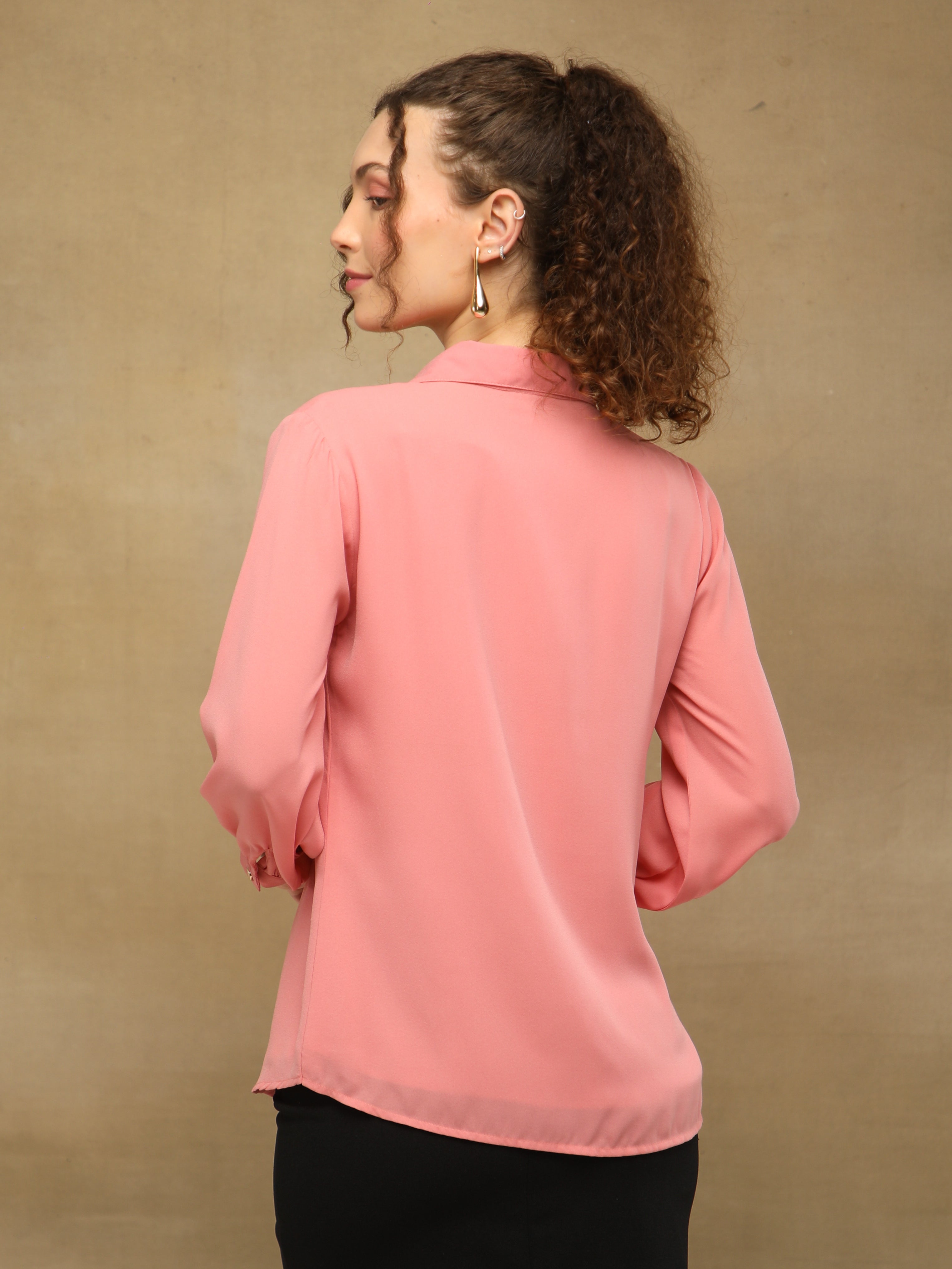 Golden Petals Pink Shirt