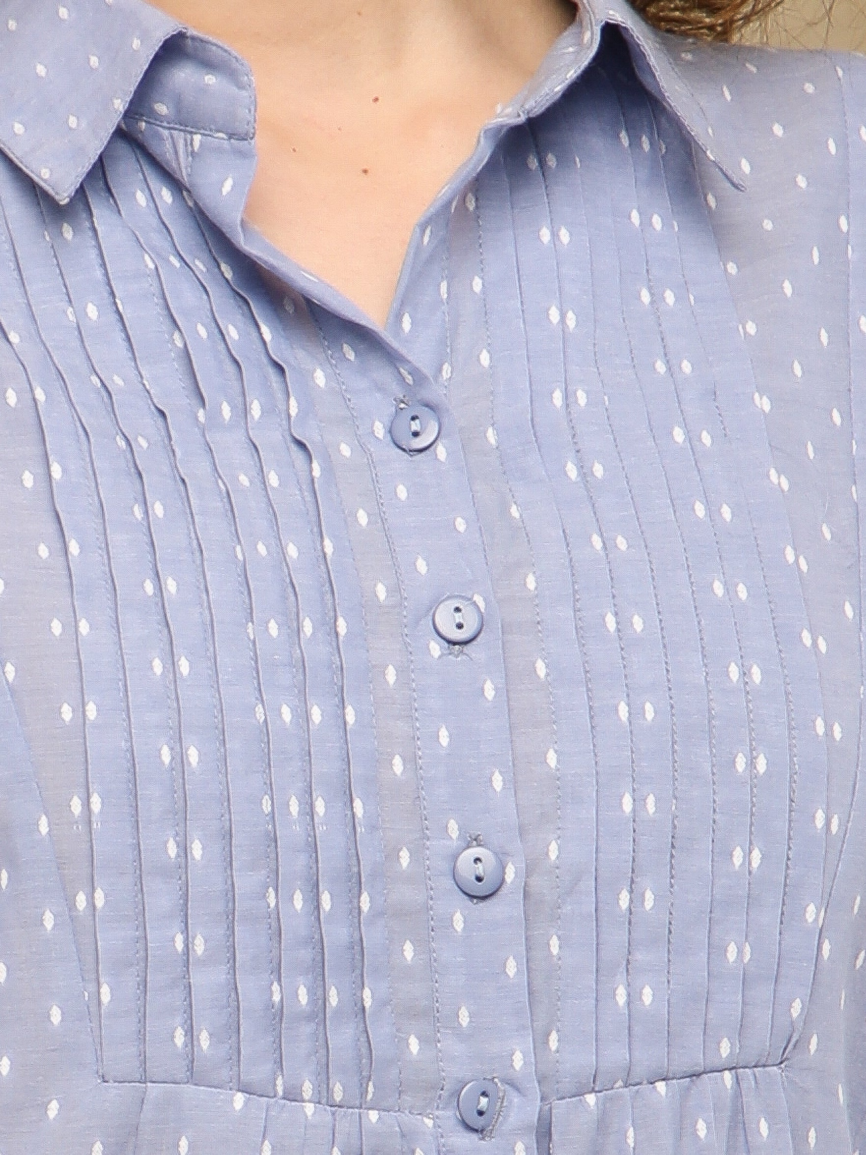 Powder Blue Pintuck Shirt