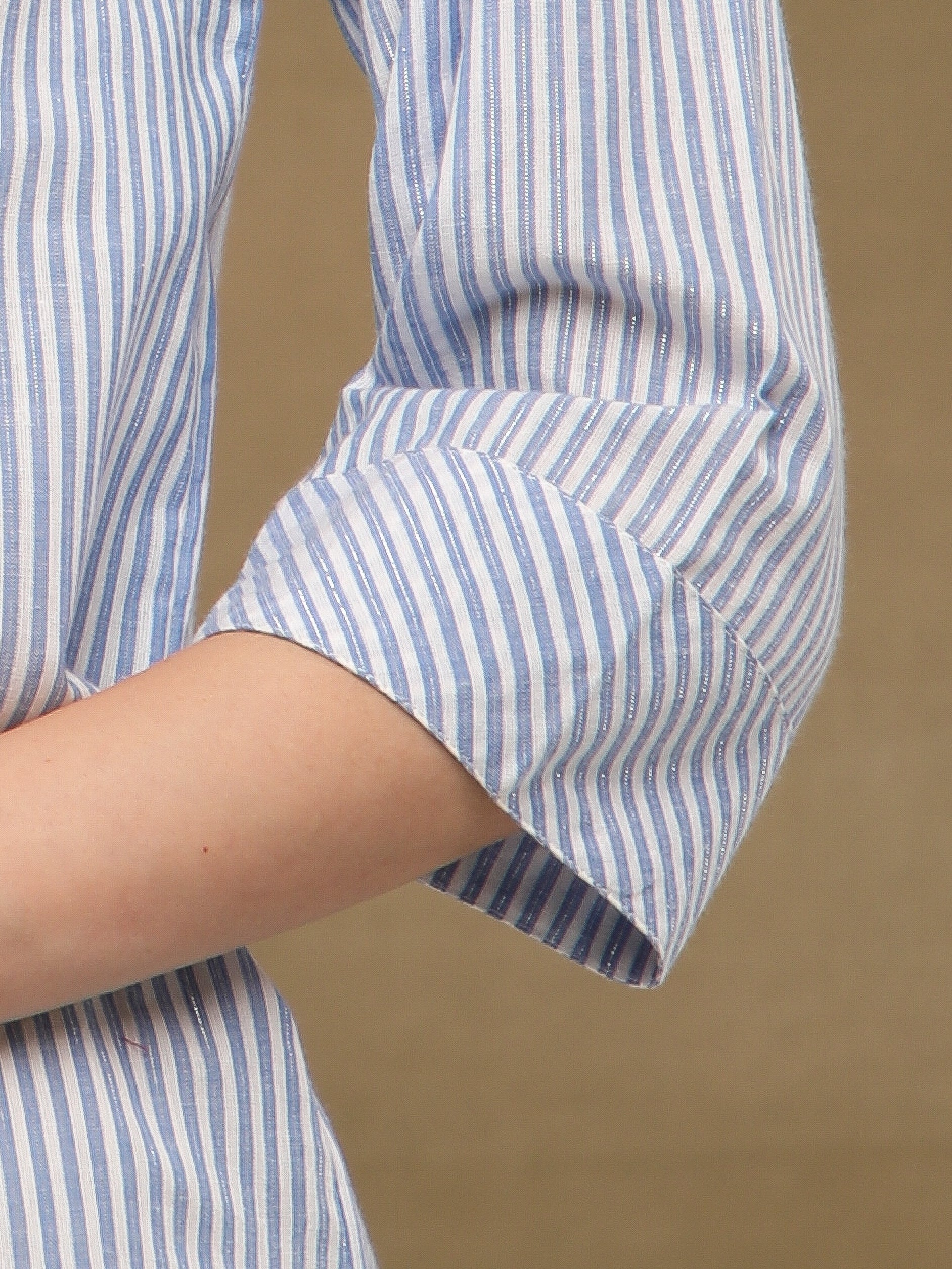 Sky Blue Stripe Cotton Shirt