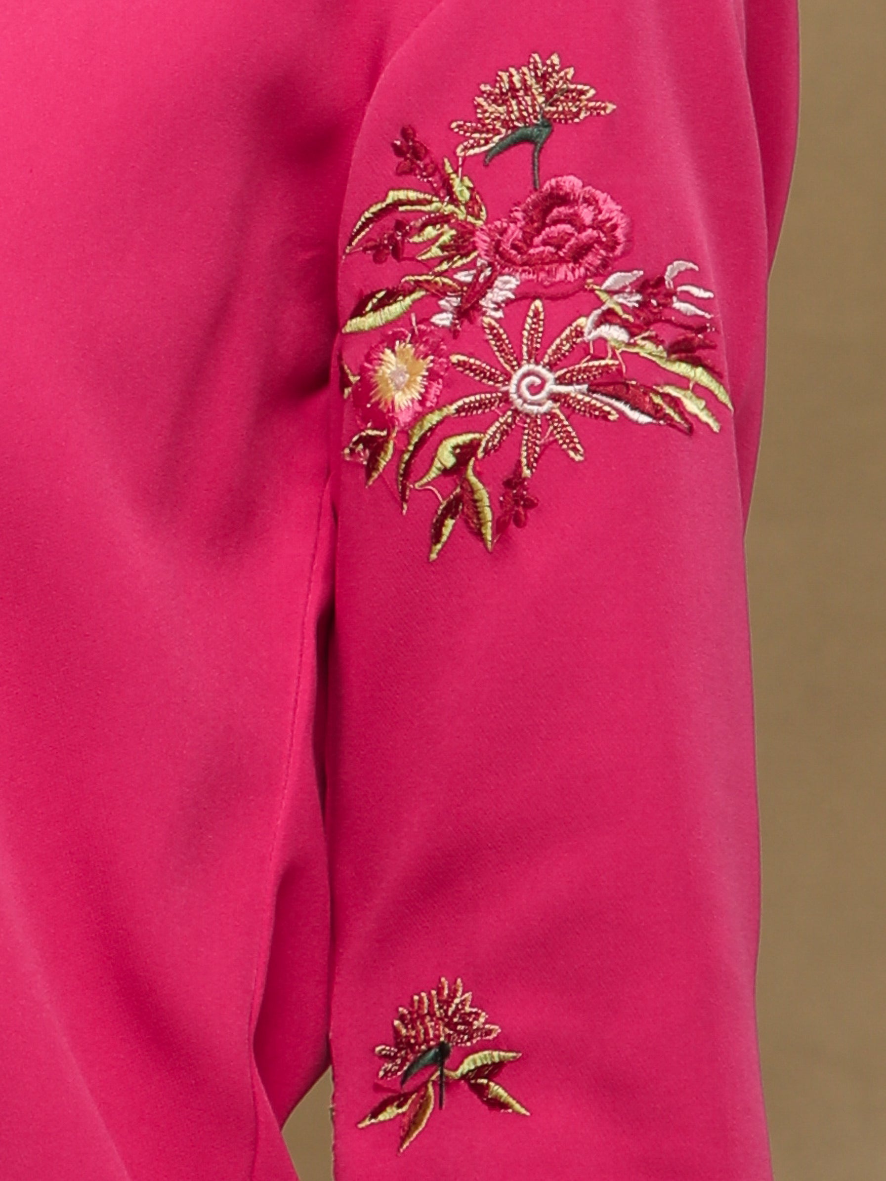 Fuchsia Multi Embroidered Shirt