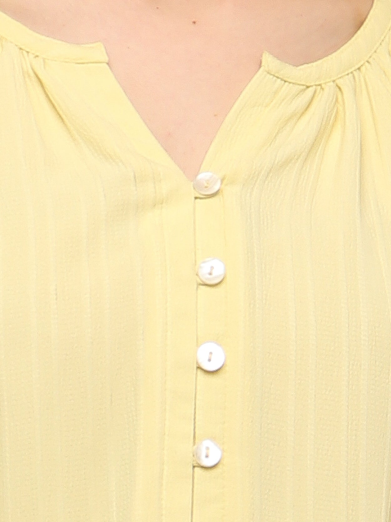 Self Stripe Textured Yellow Top
