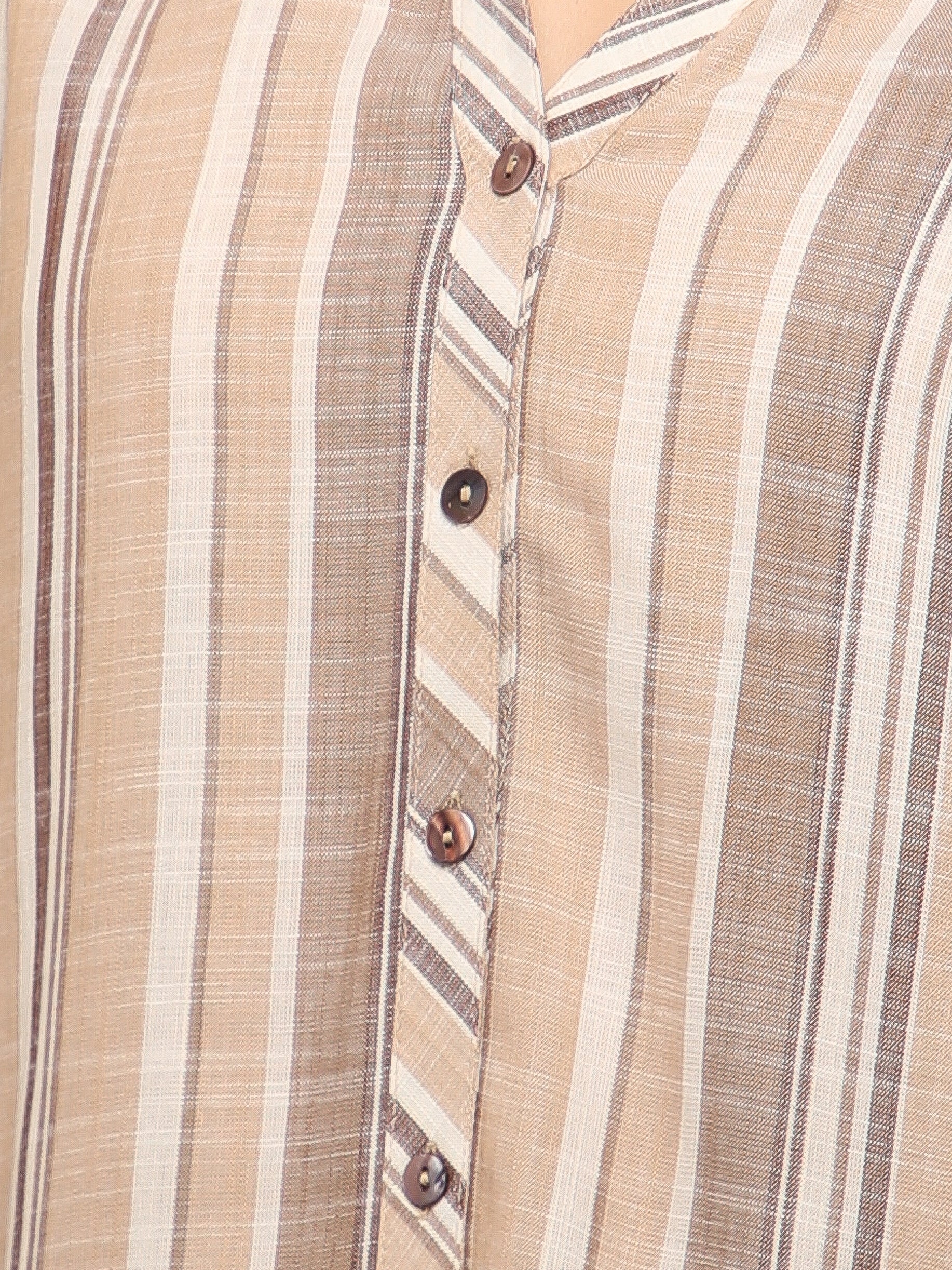 Sand Stripe Cotton Shirt