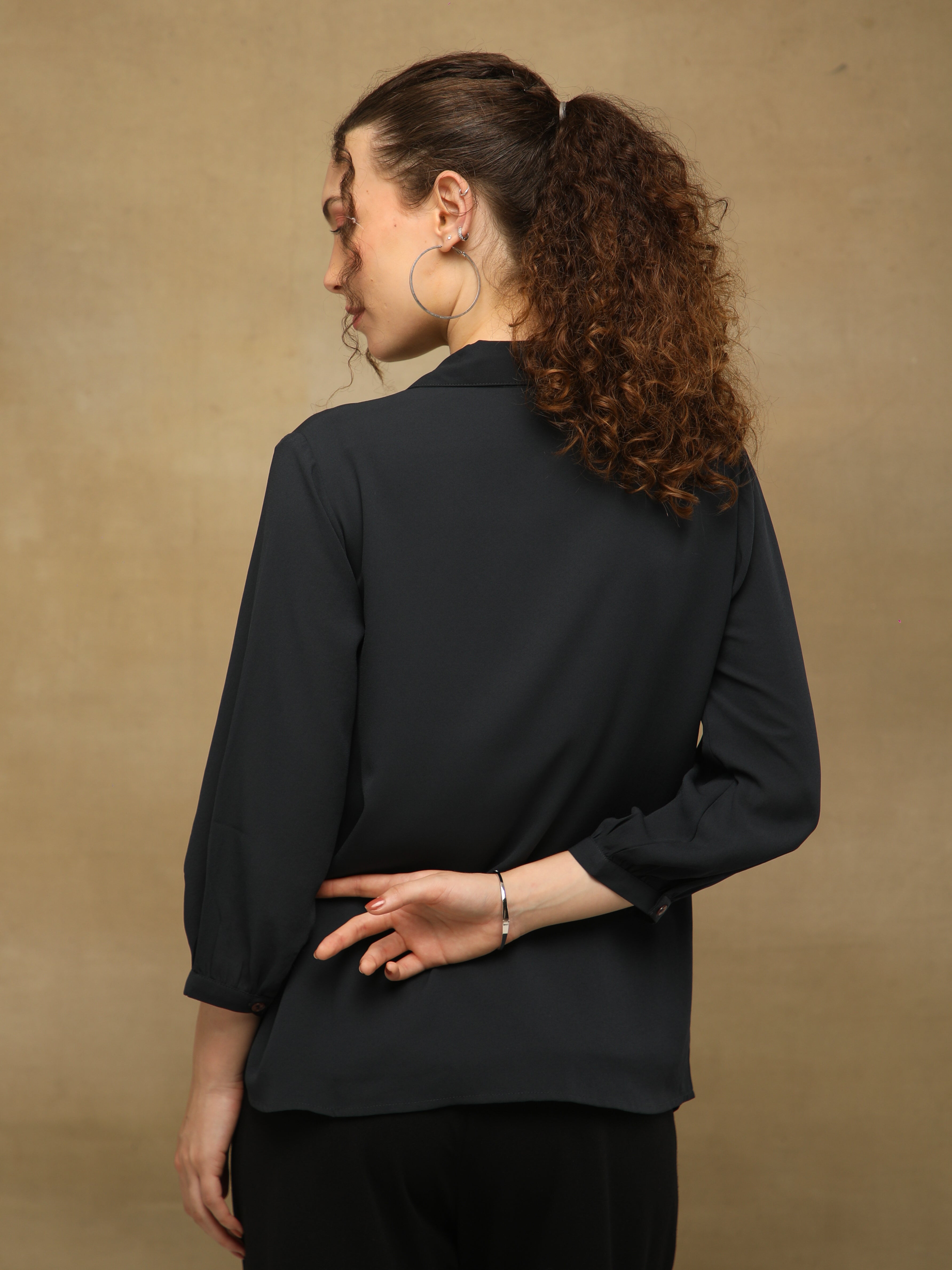 Butterfly Sequins Dark Grey Shirt