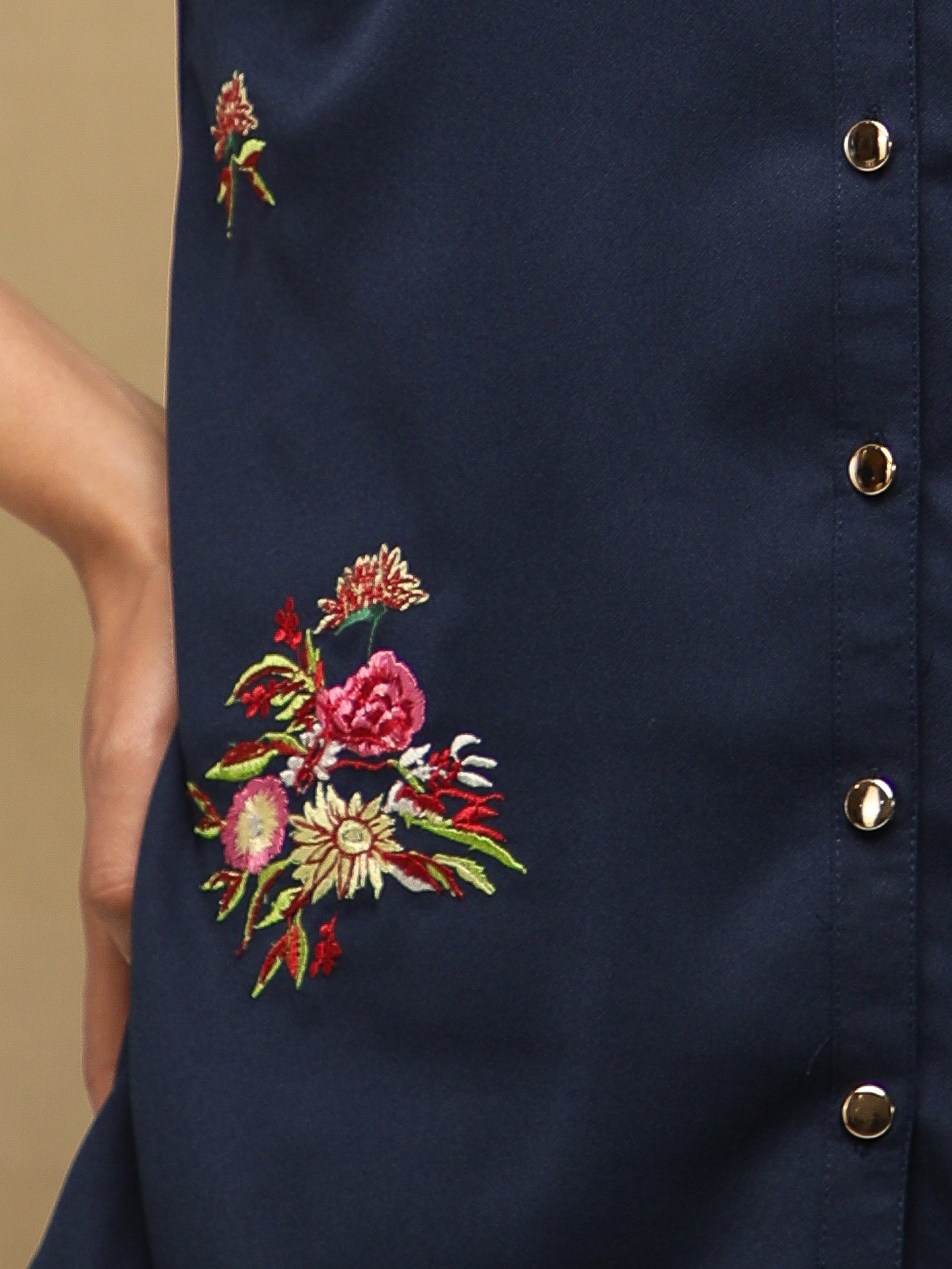 Navy Scattered Motif Co-ord Set