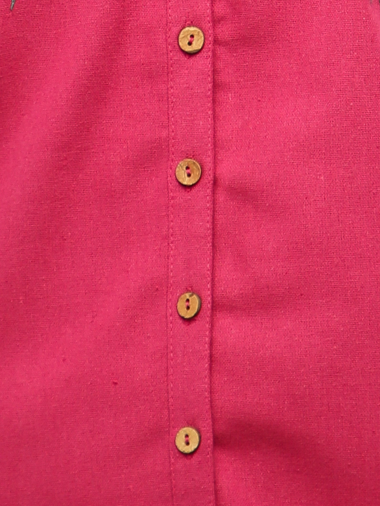 Linen Blush Garden Embroidered Shirt
