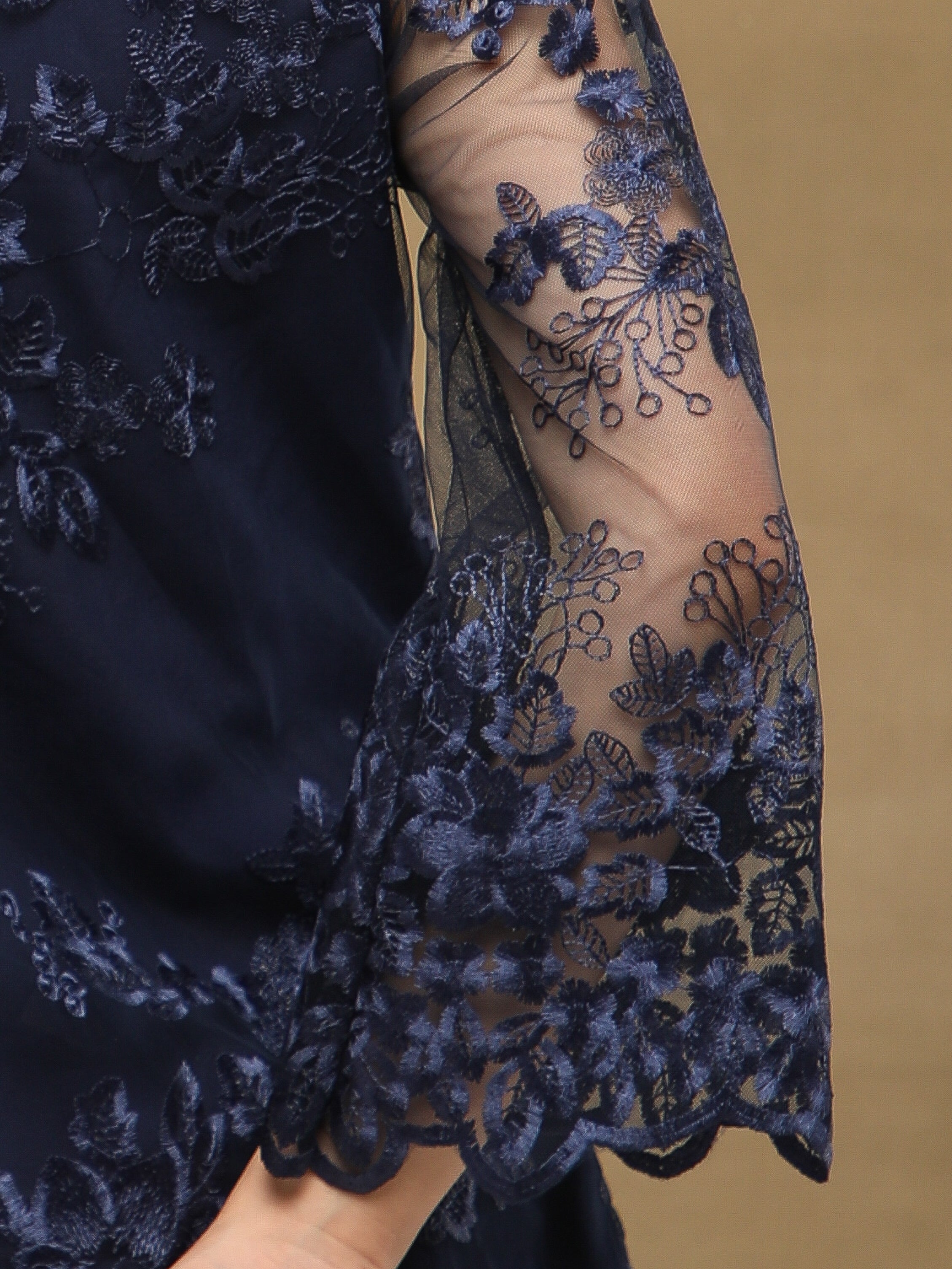 Nocturne Embroidered Sheer Top