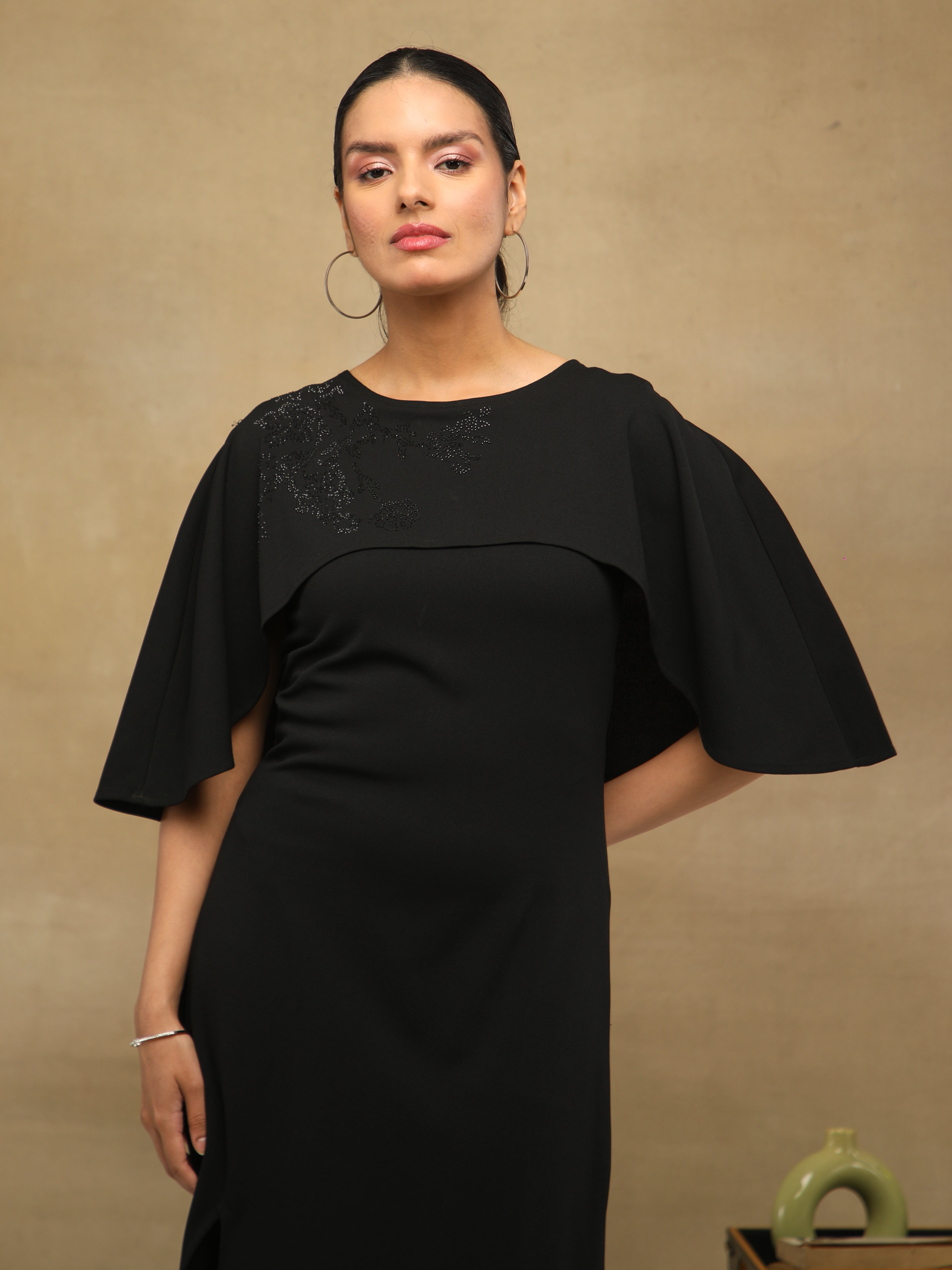 Eclipse Cape Midi Dress