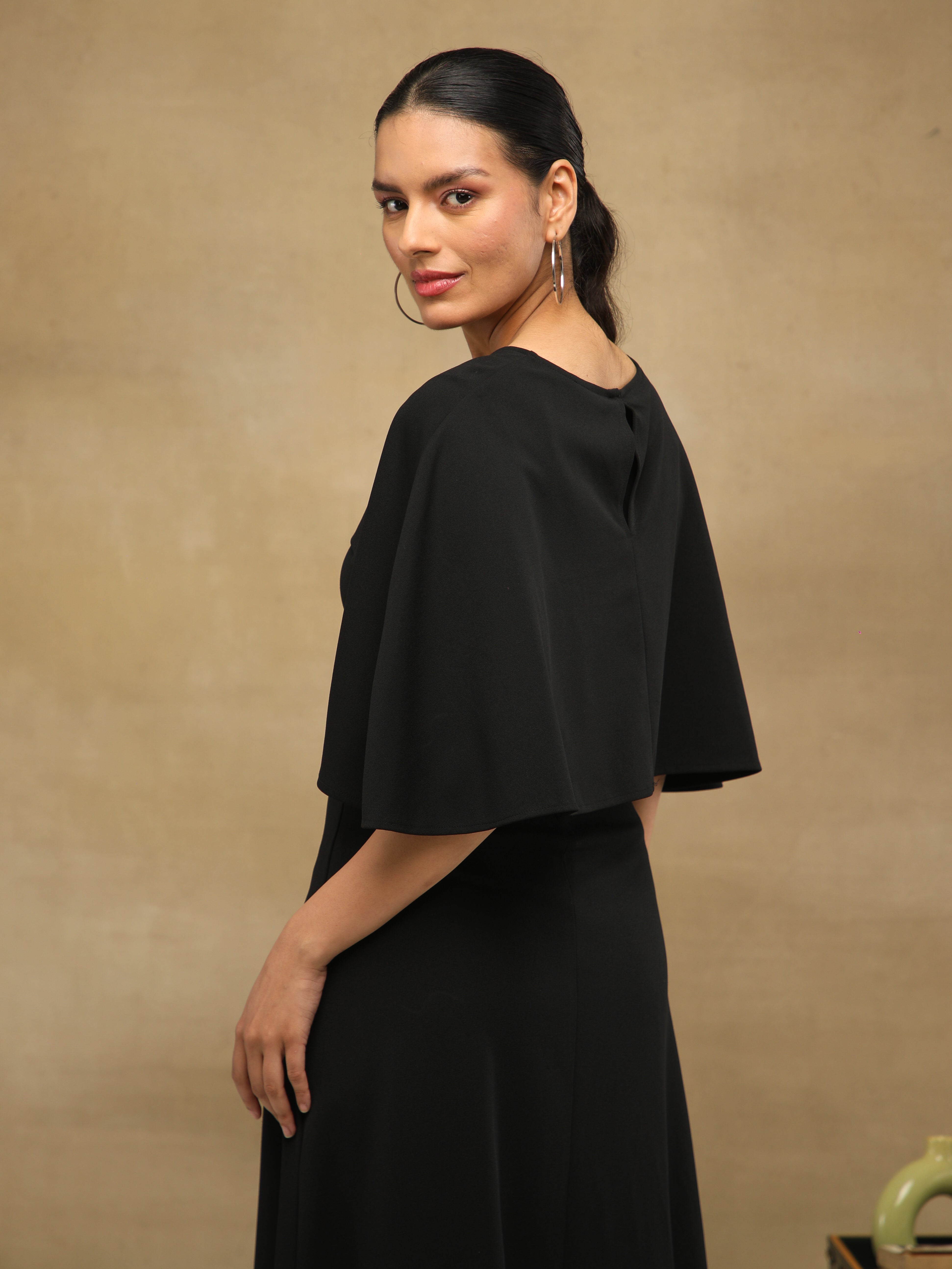 Eclipse Cape Midi Dress
