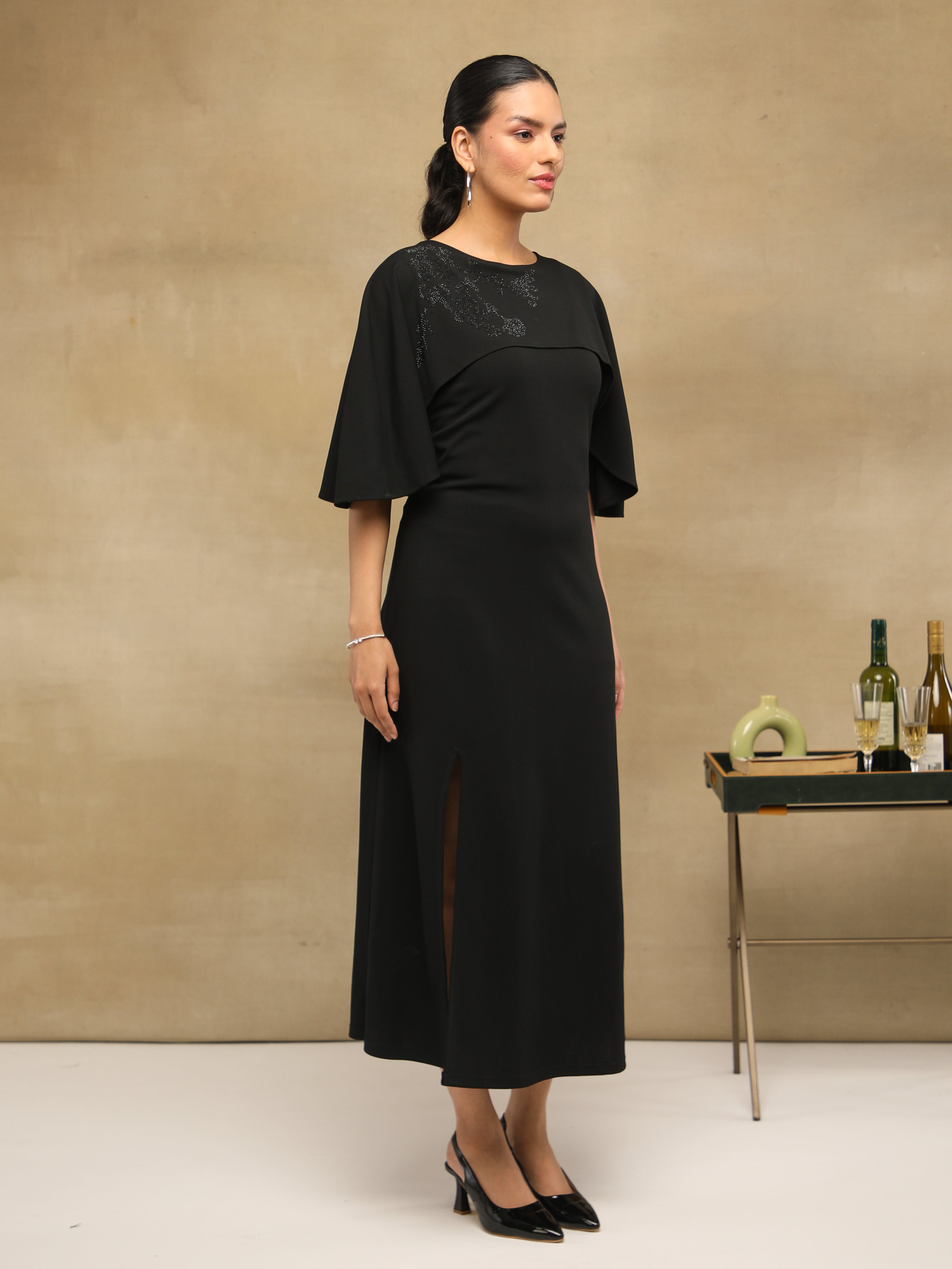 Eclipse Cape Midi Dress