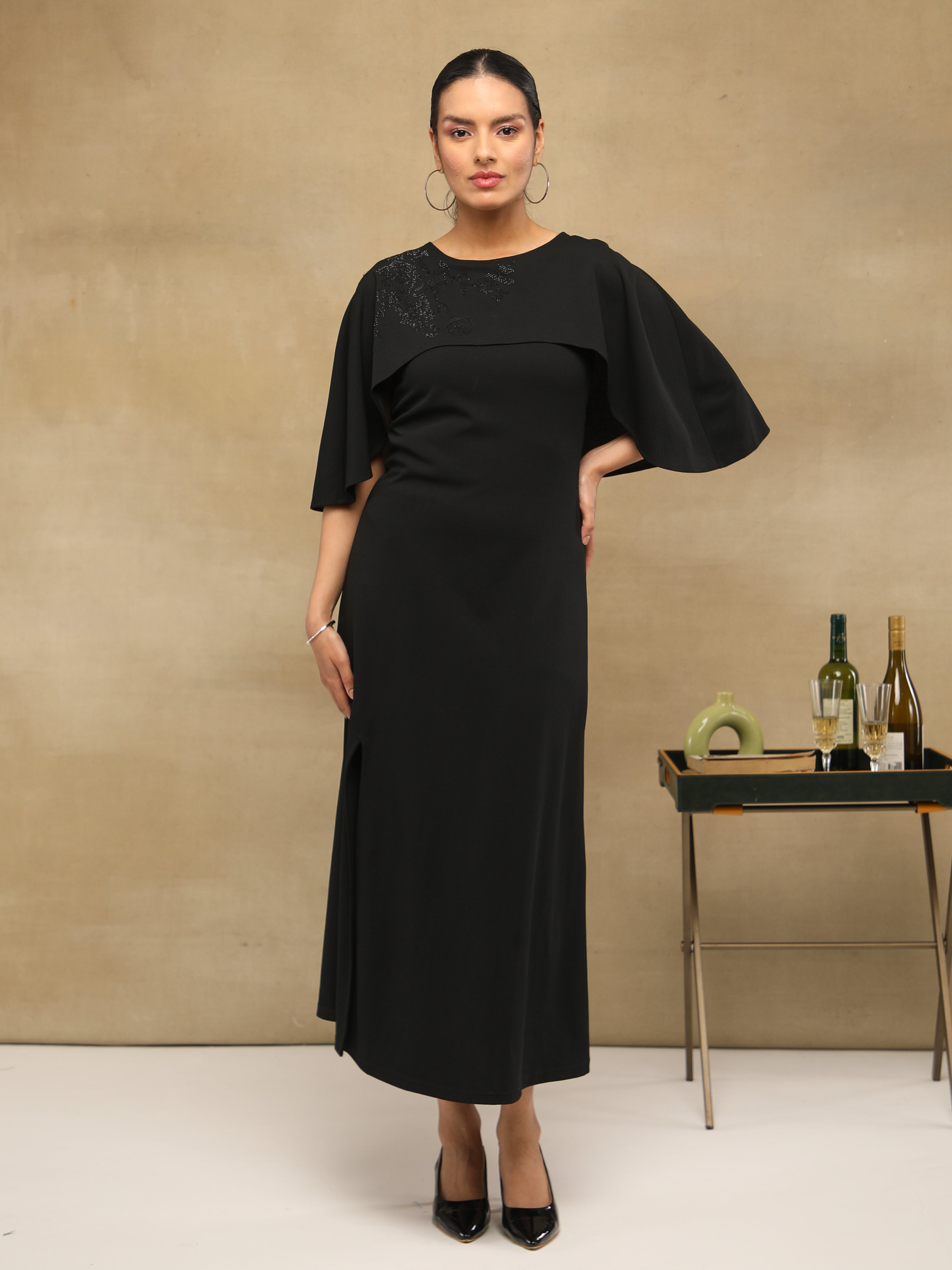 Eclipse Cape Midi Dress