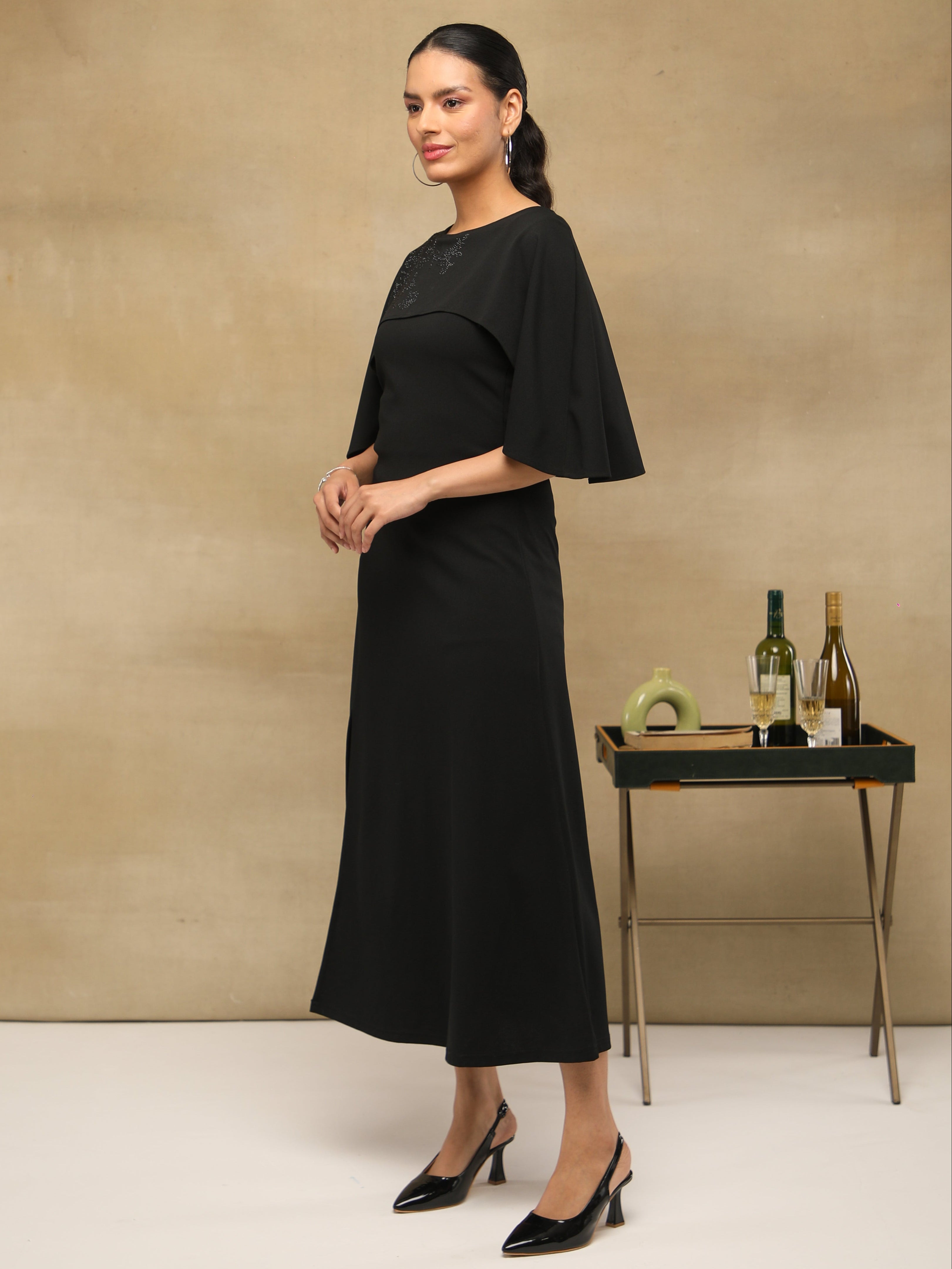 Eclipse Cape Midi Dress