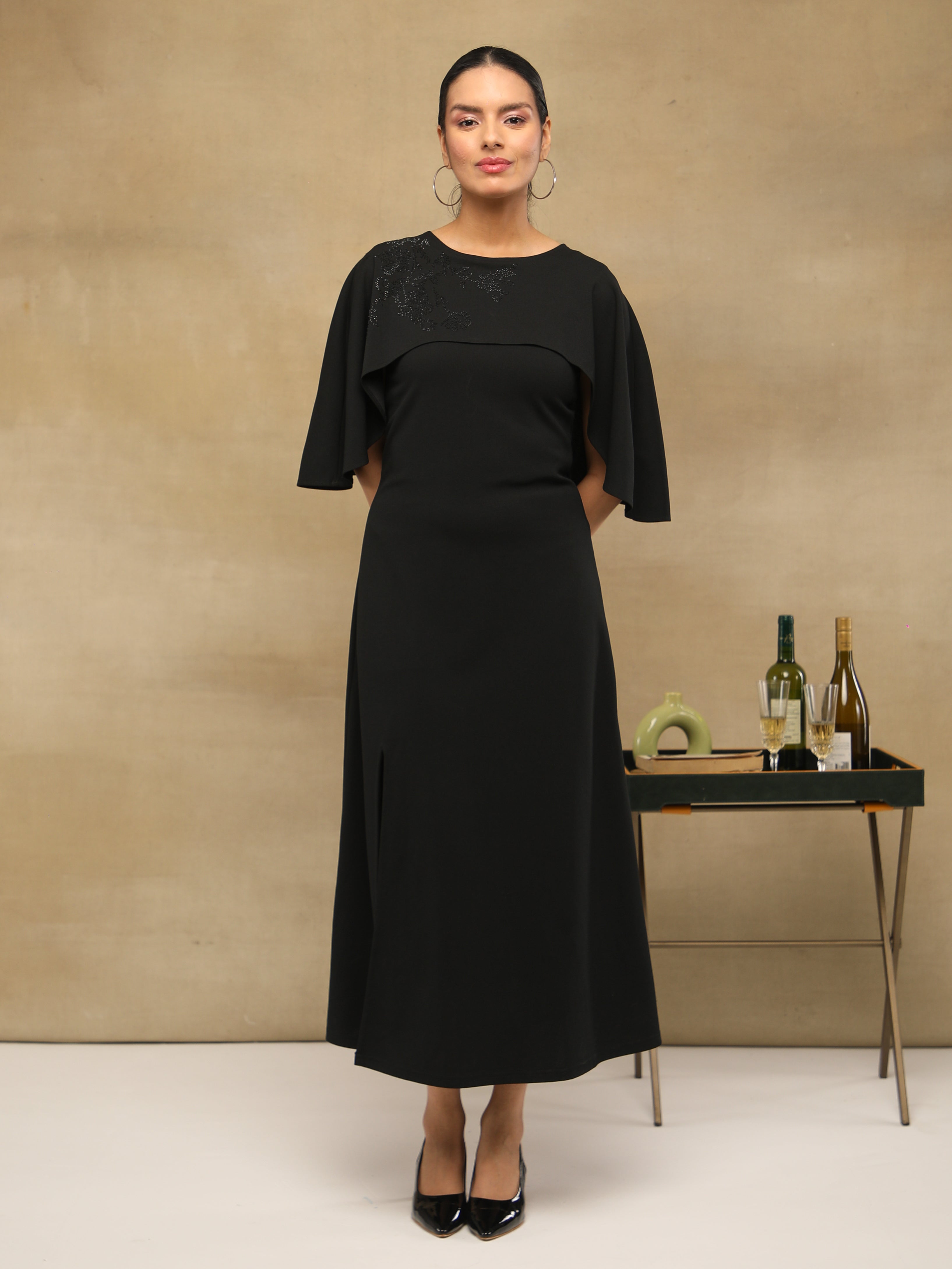 Eclipse Cape Midi Dress