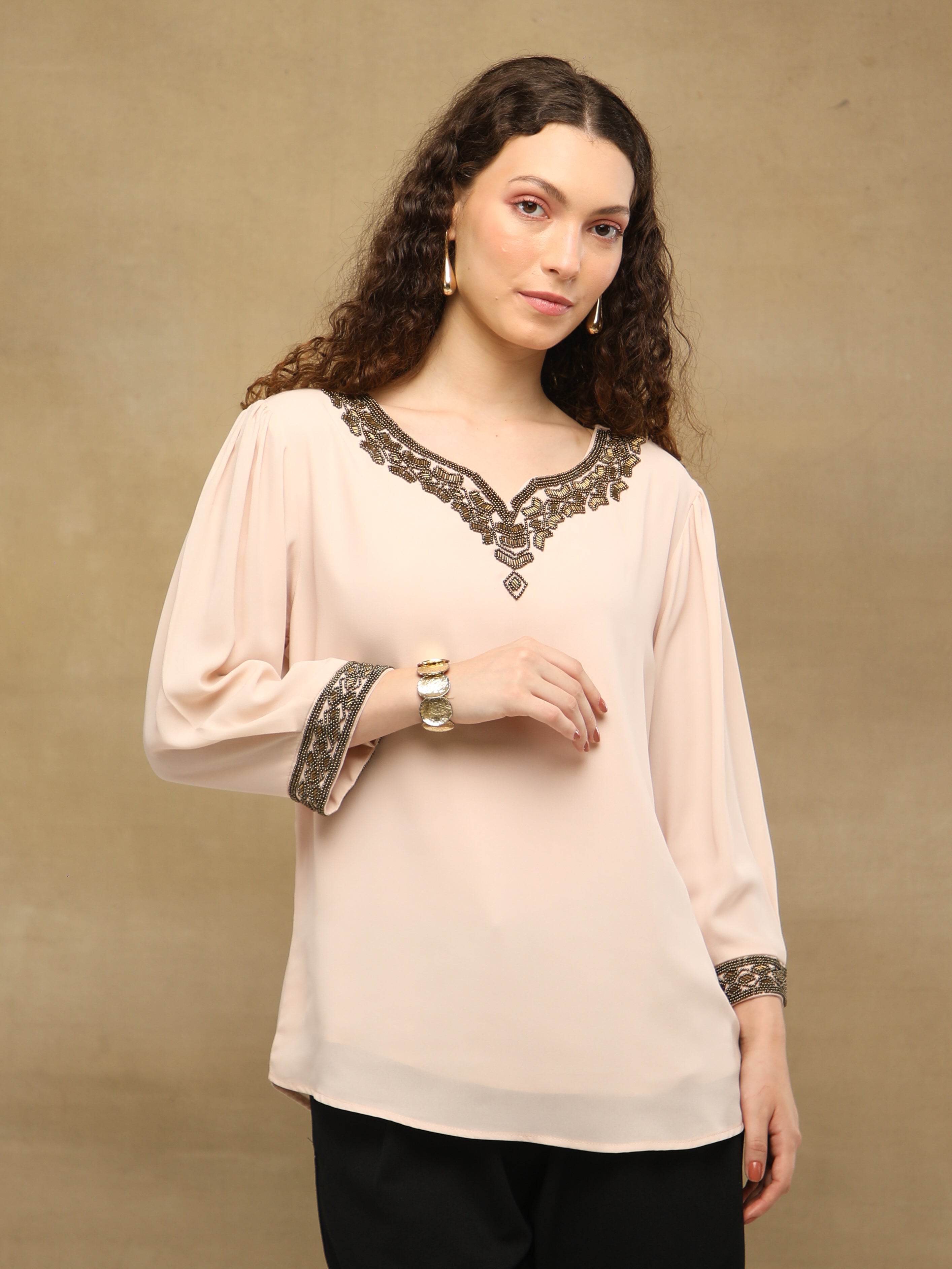 Copper Outline Peach Top