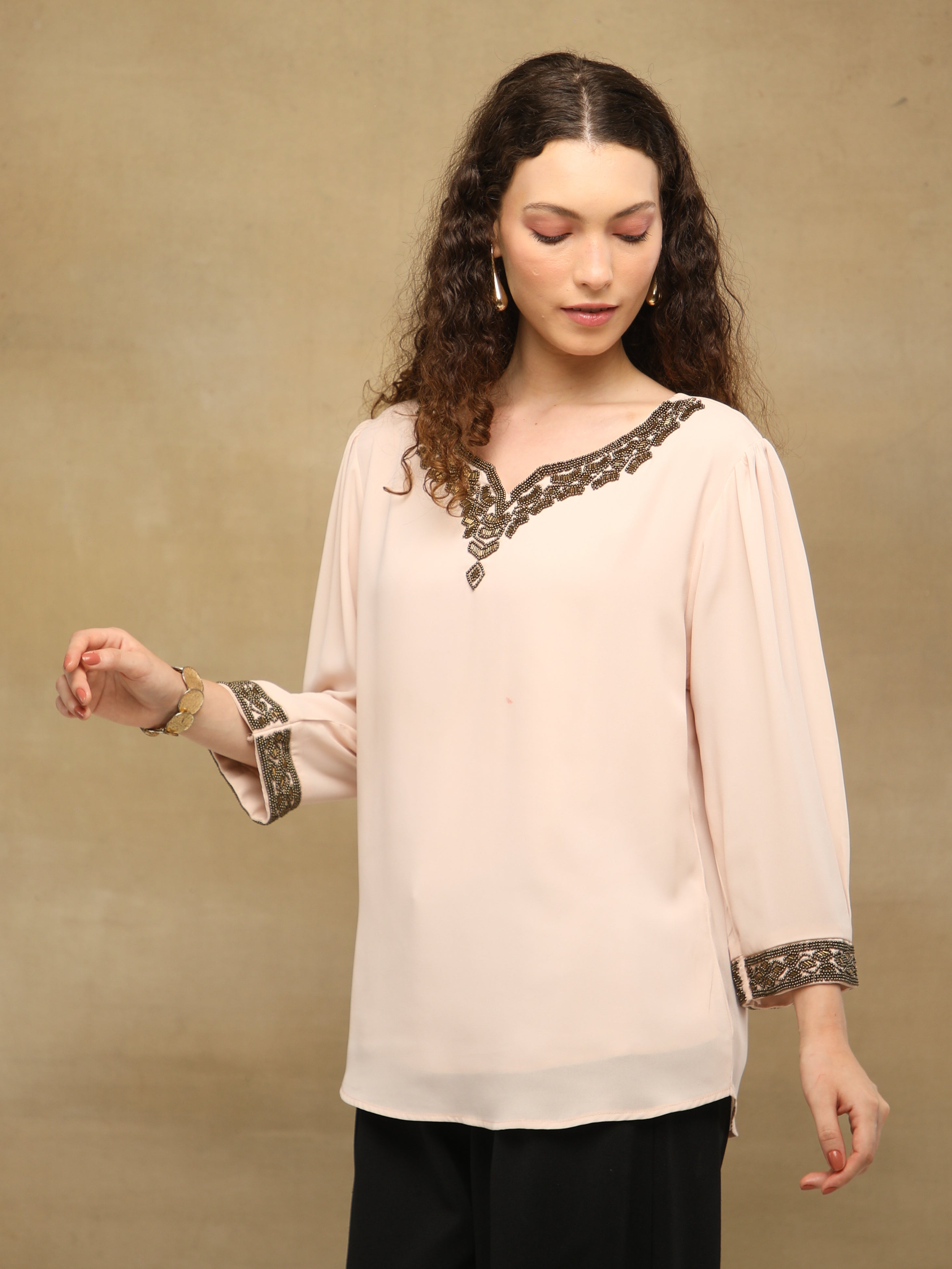 Copper Outline Peach Top