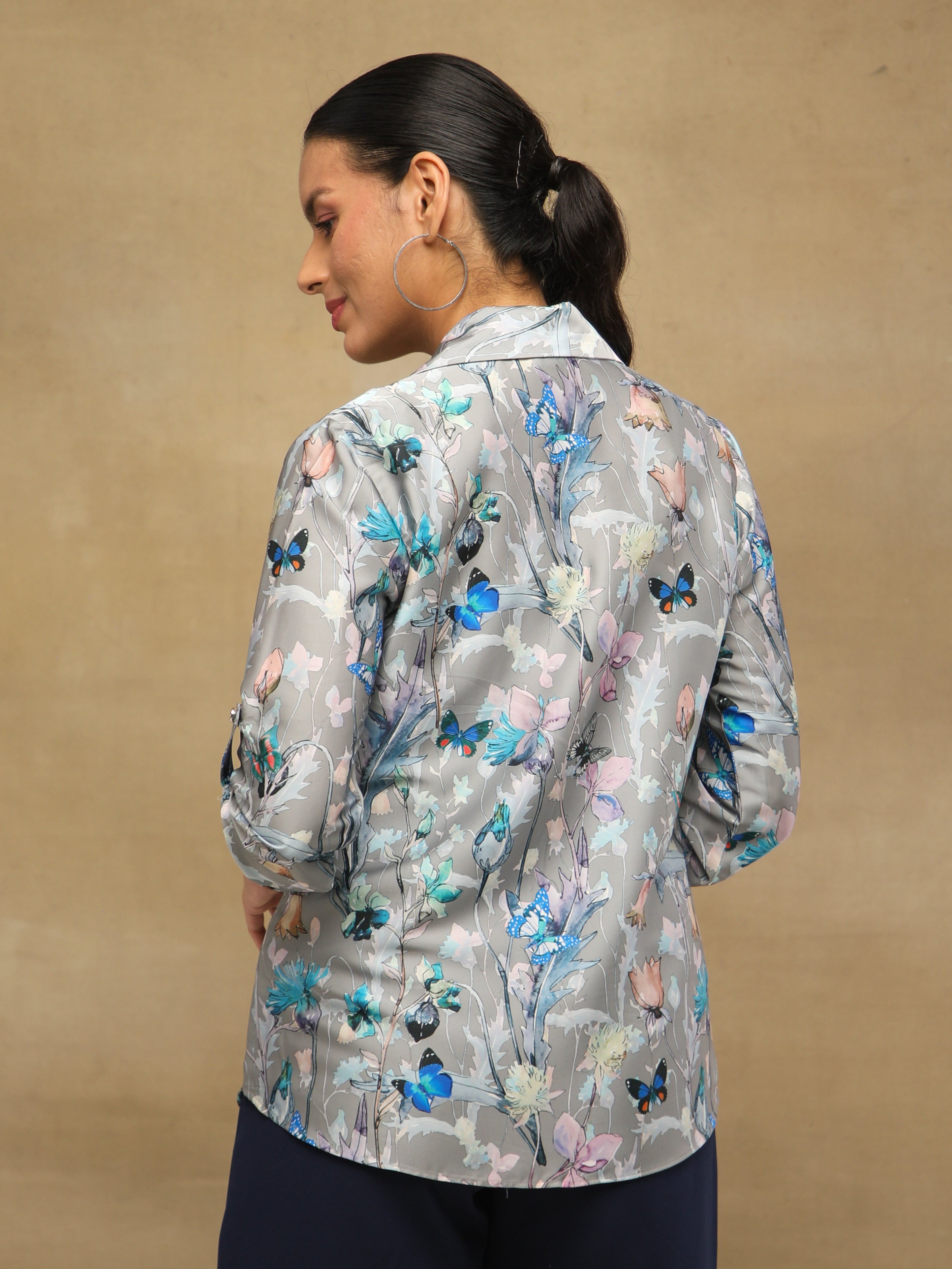 Nectar Print Satin Shirt
