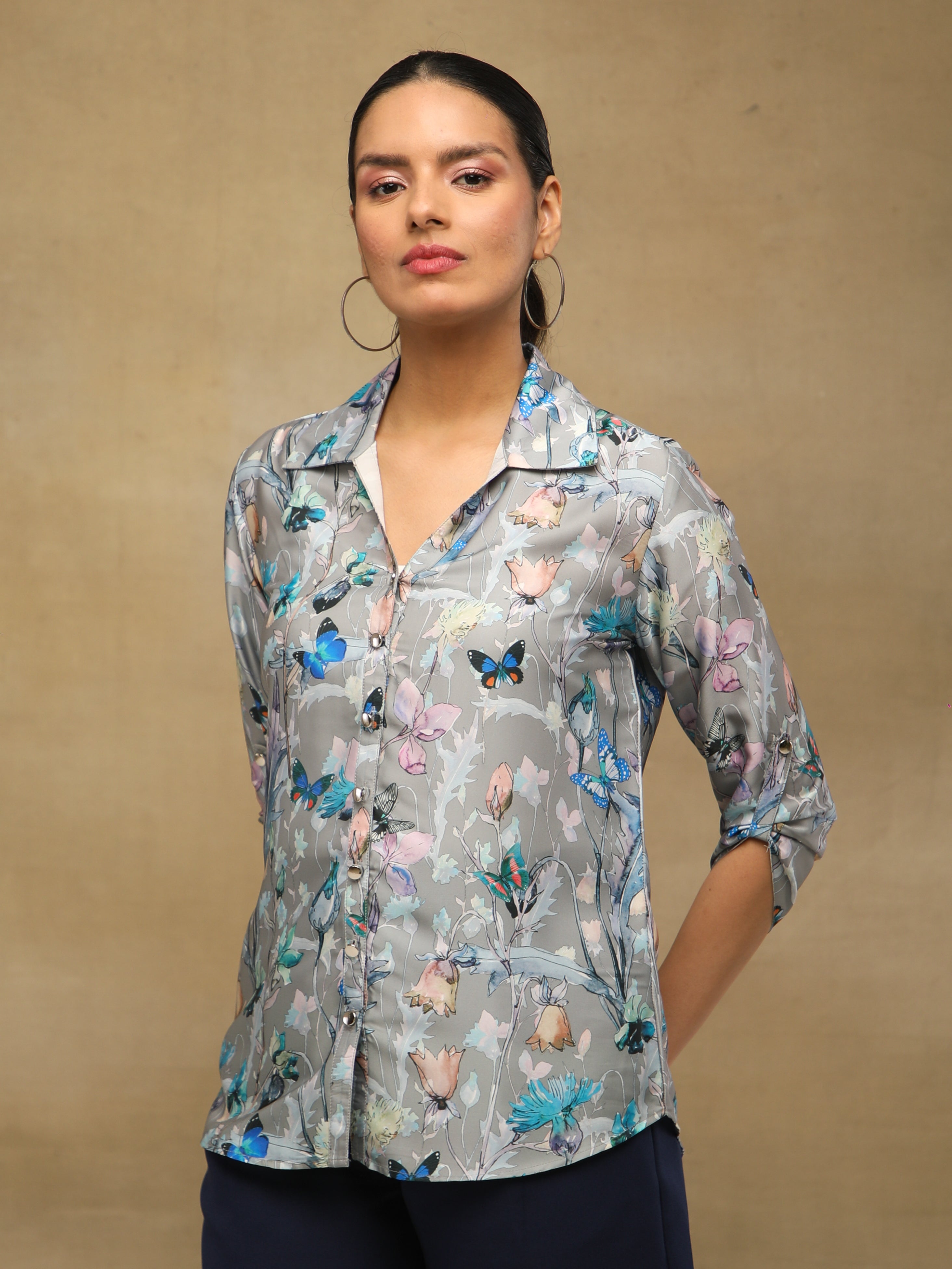 Nectar Print Satin Shirt