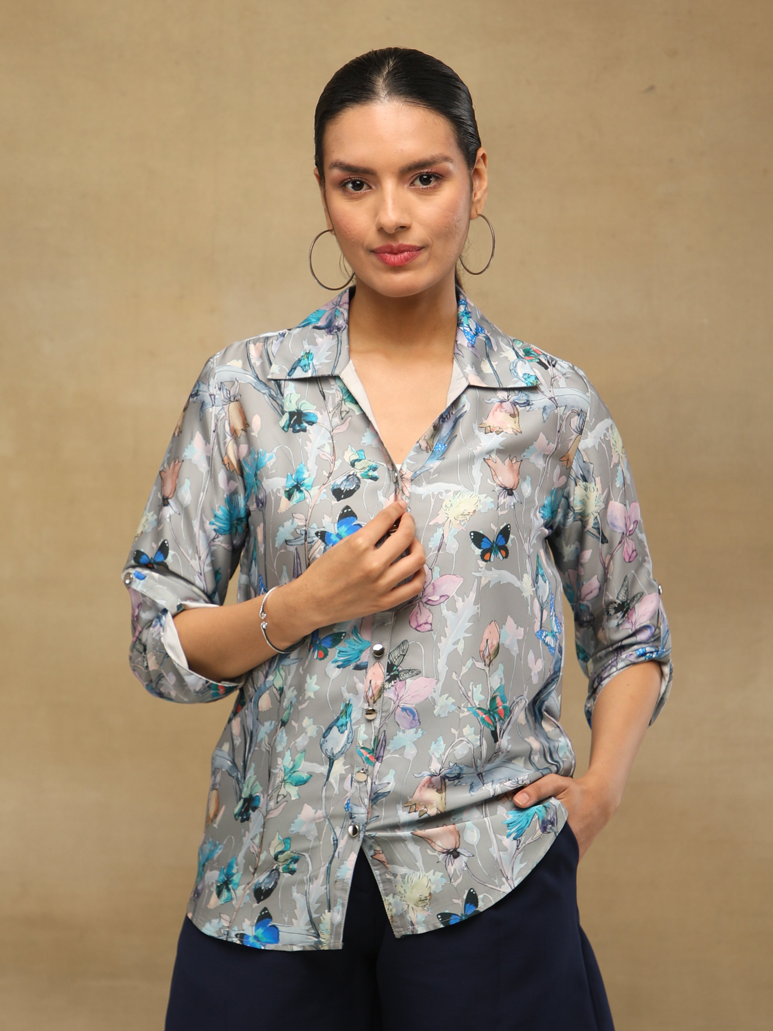 Nectar Print Satin Shirt