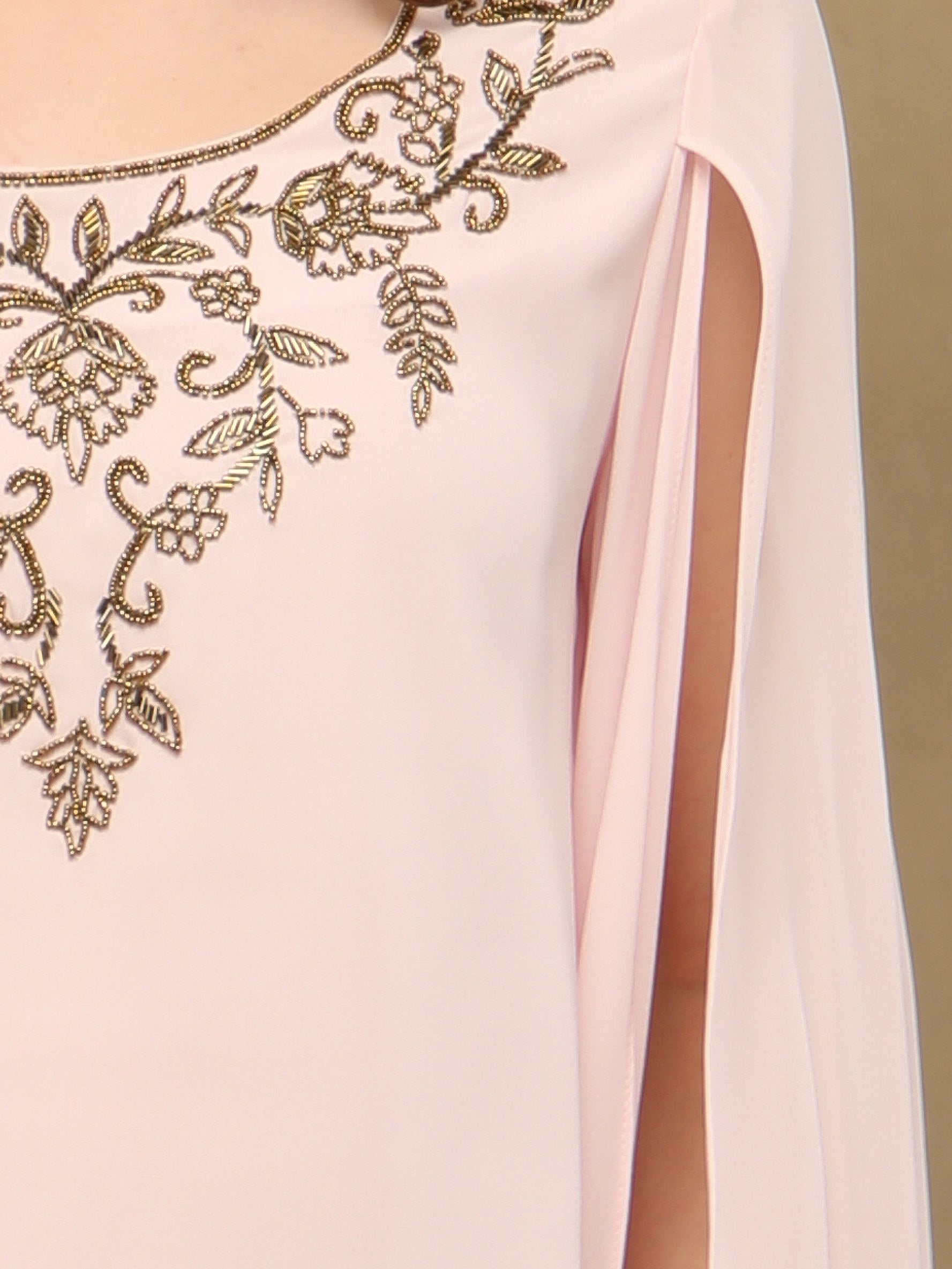 Blush Drape Embroidered Top