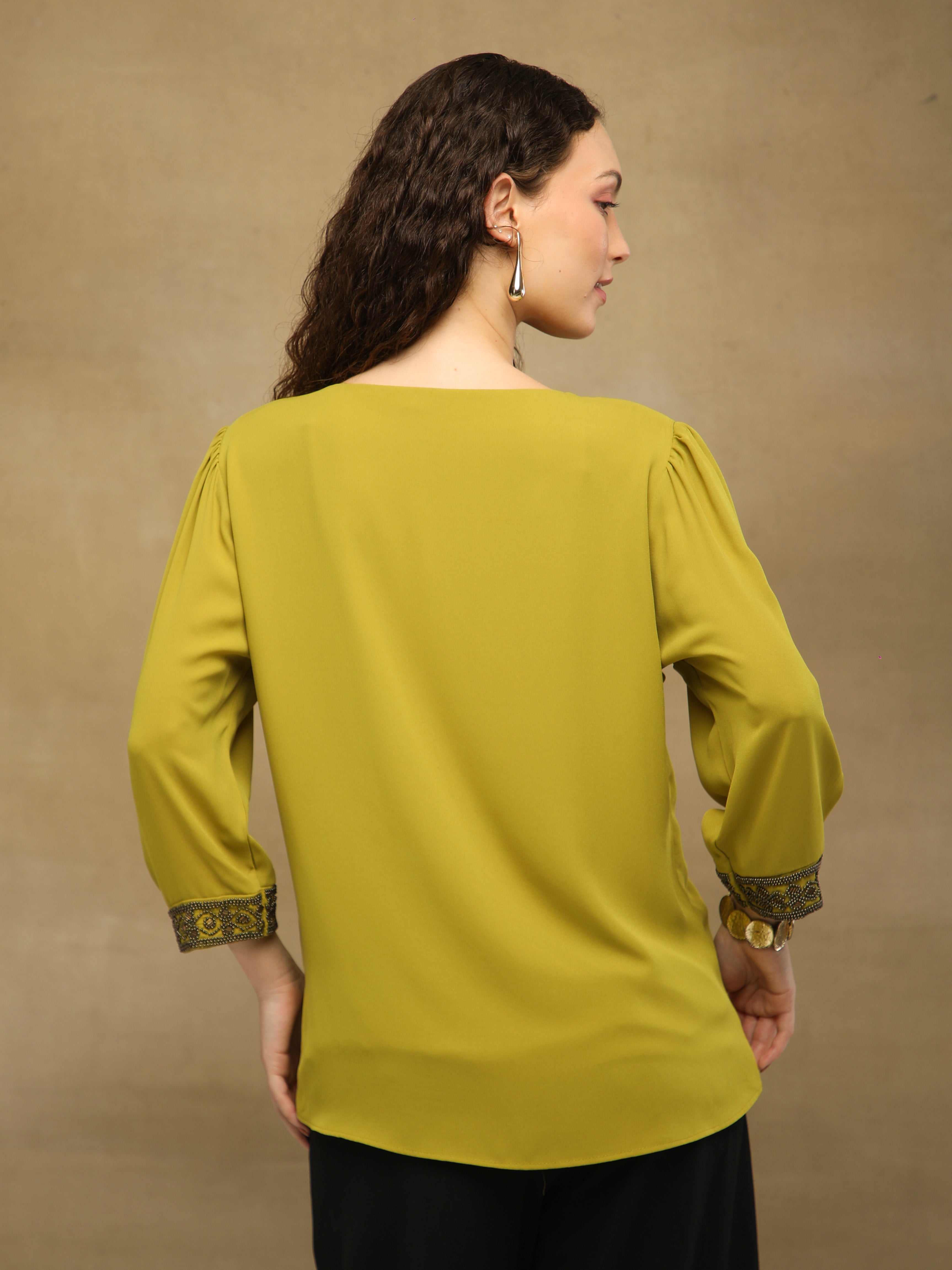 Copper Outline Lime Top