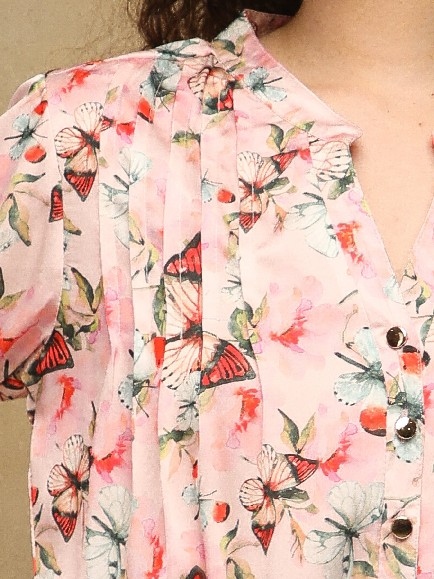 Pink Whisper Pintuck Top