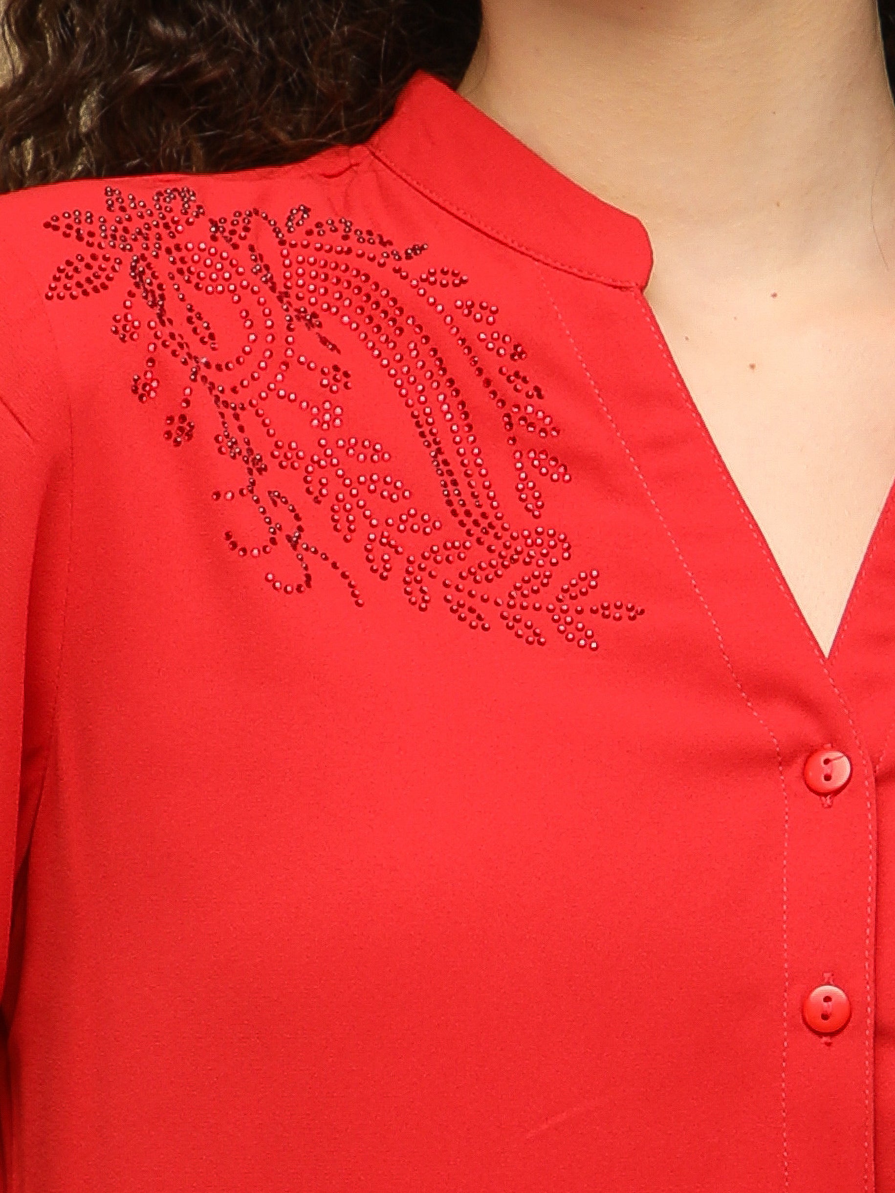 Red Swarovski Shirt