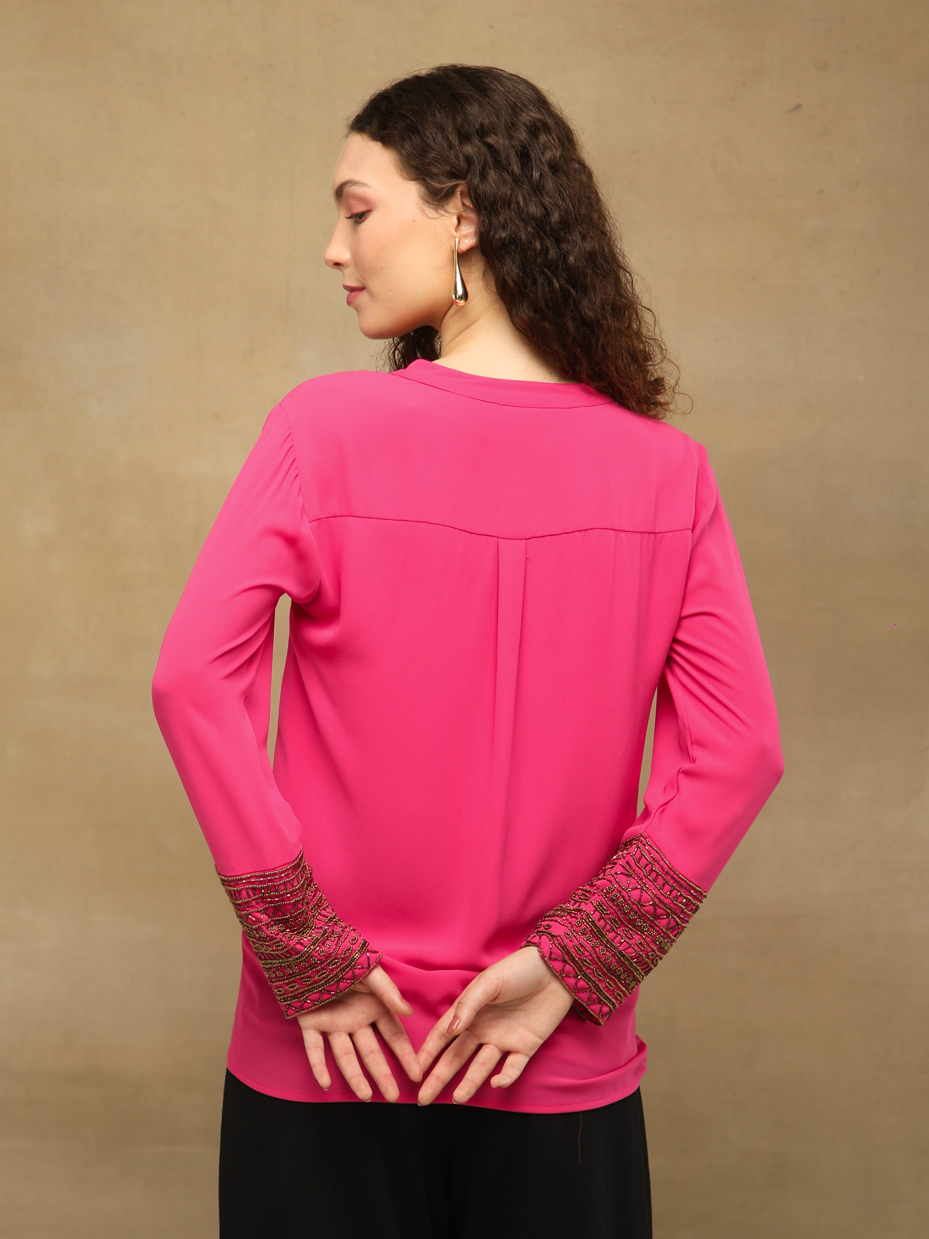 Rosette Embellished Top