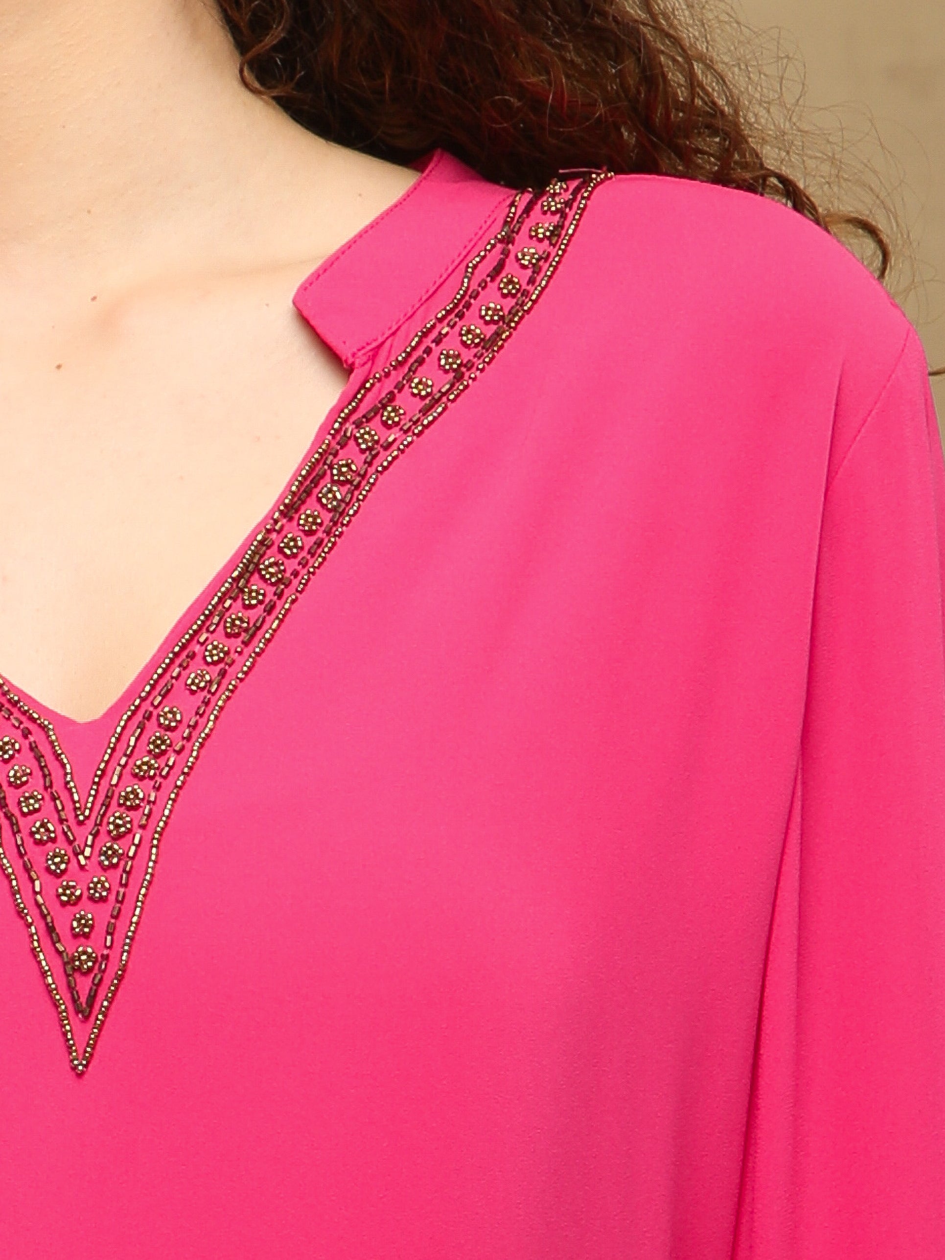 Rosette Embellished Top