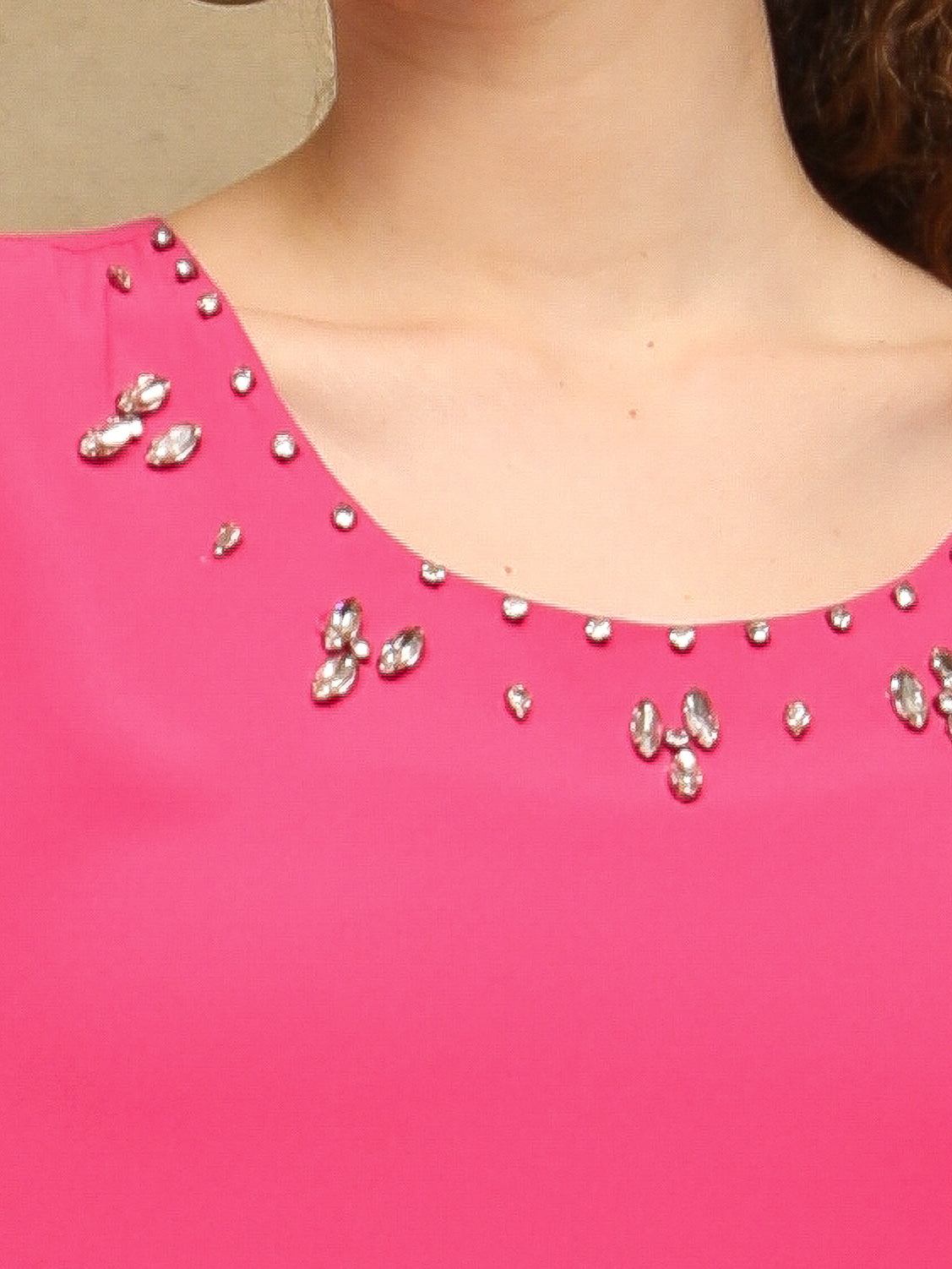 Crystal Curve Pink Top
