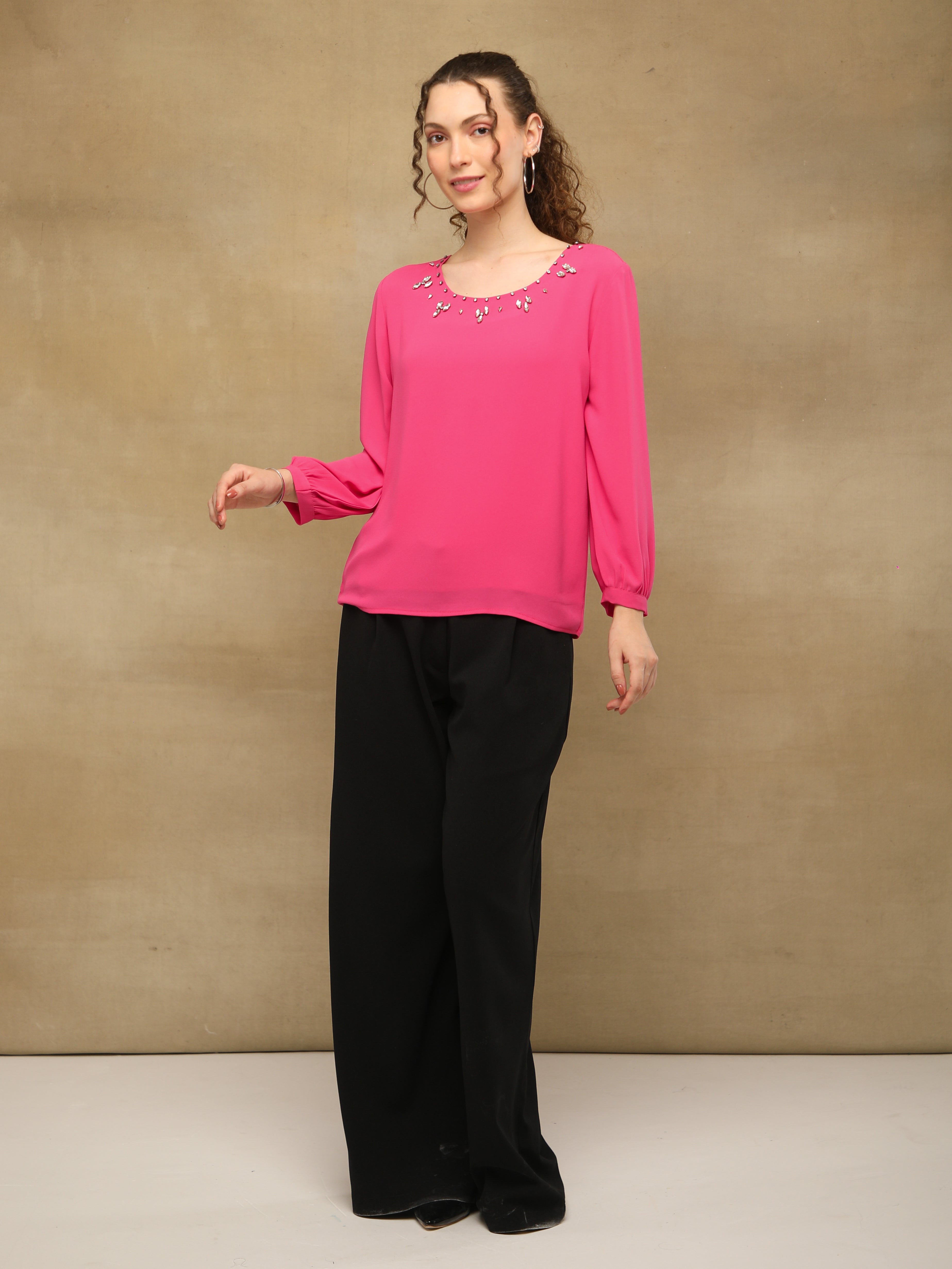 Crystal Curve Pink Top