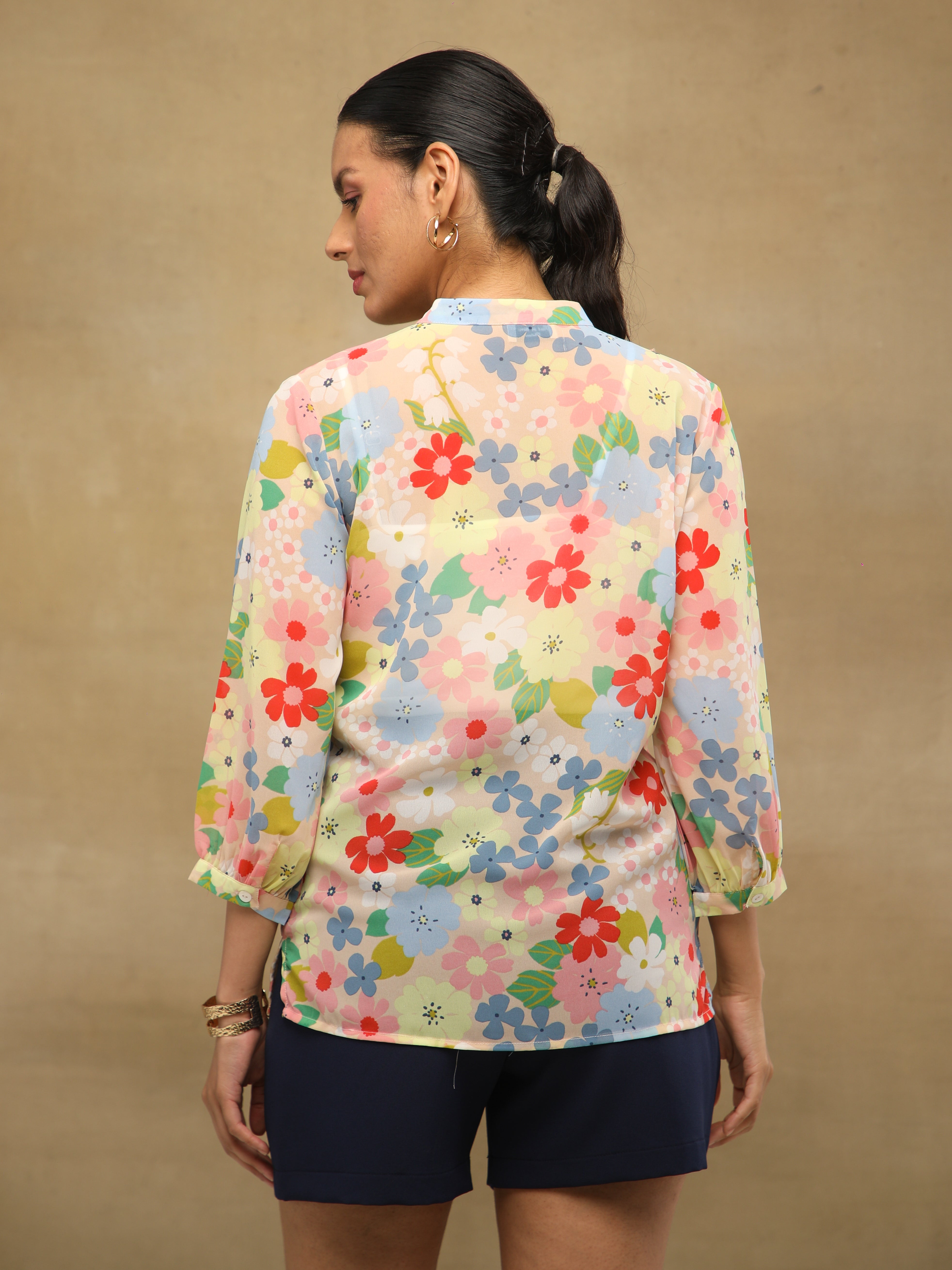 Pastel Front Frill Shirt