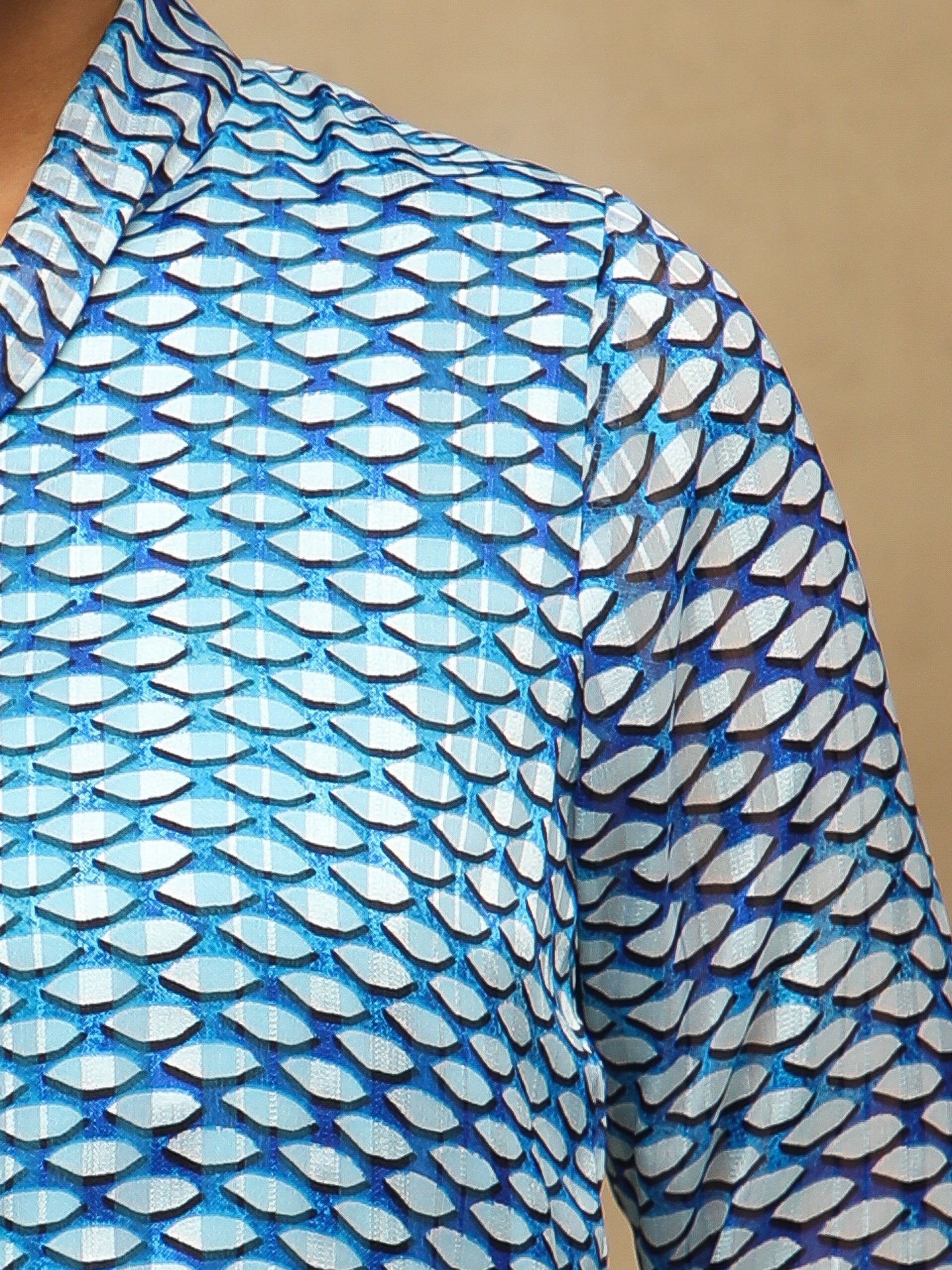 Azure Tie Neck Top