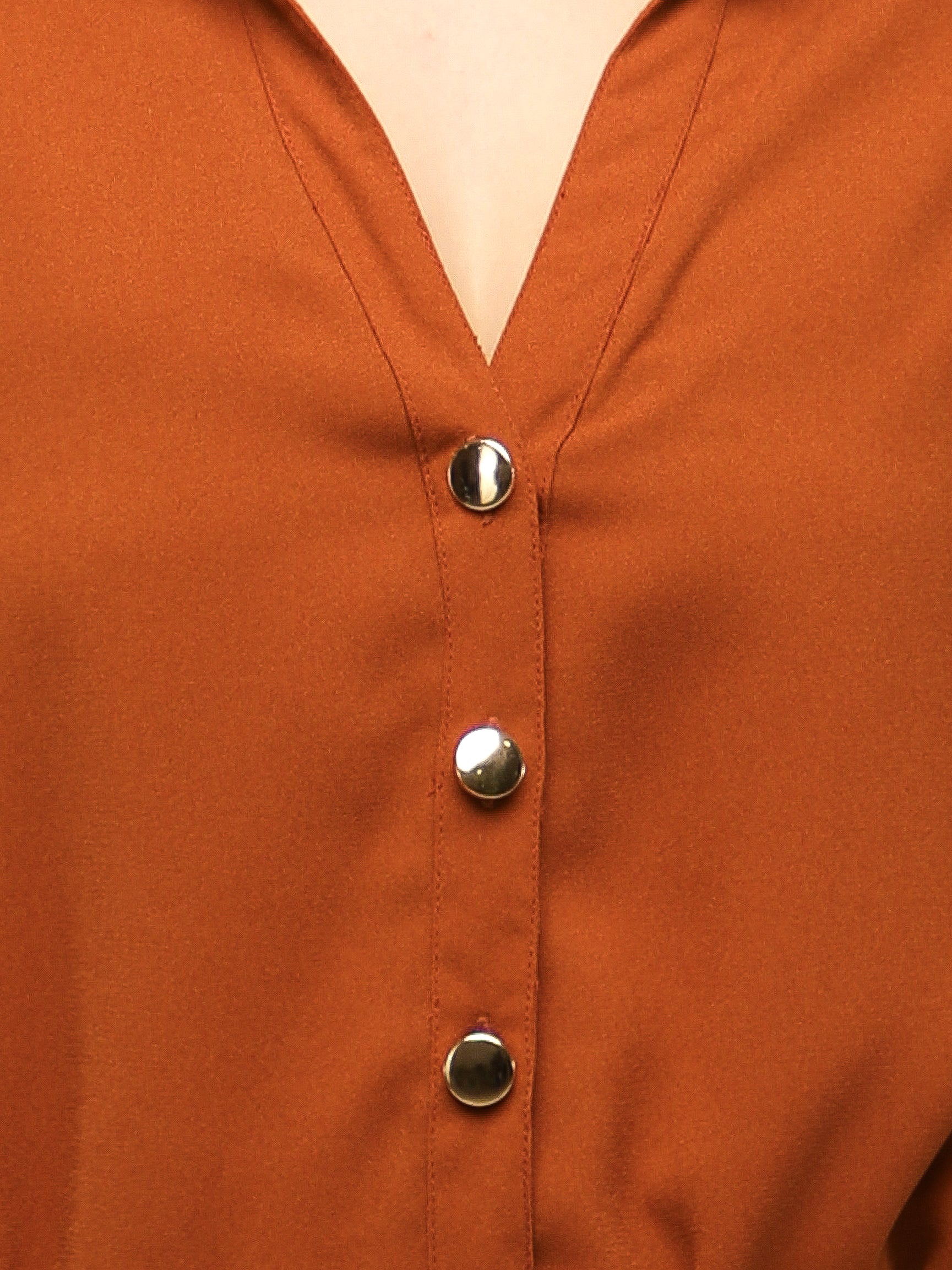 Rust Shirt Dress