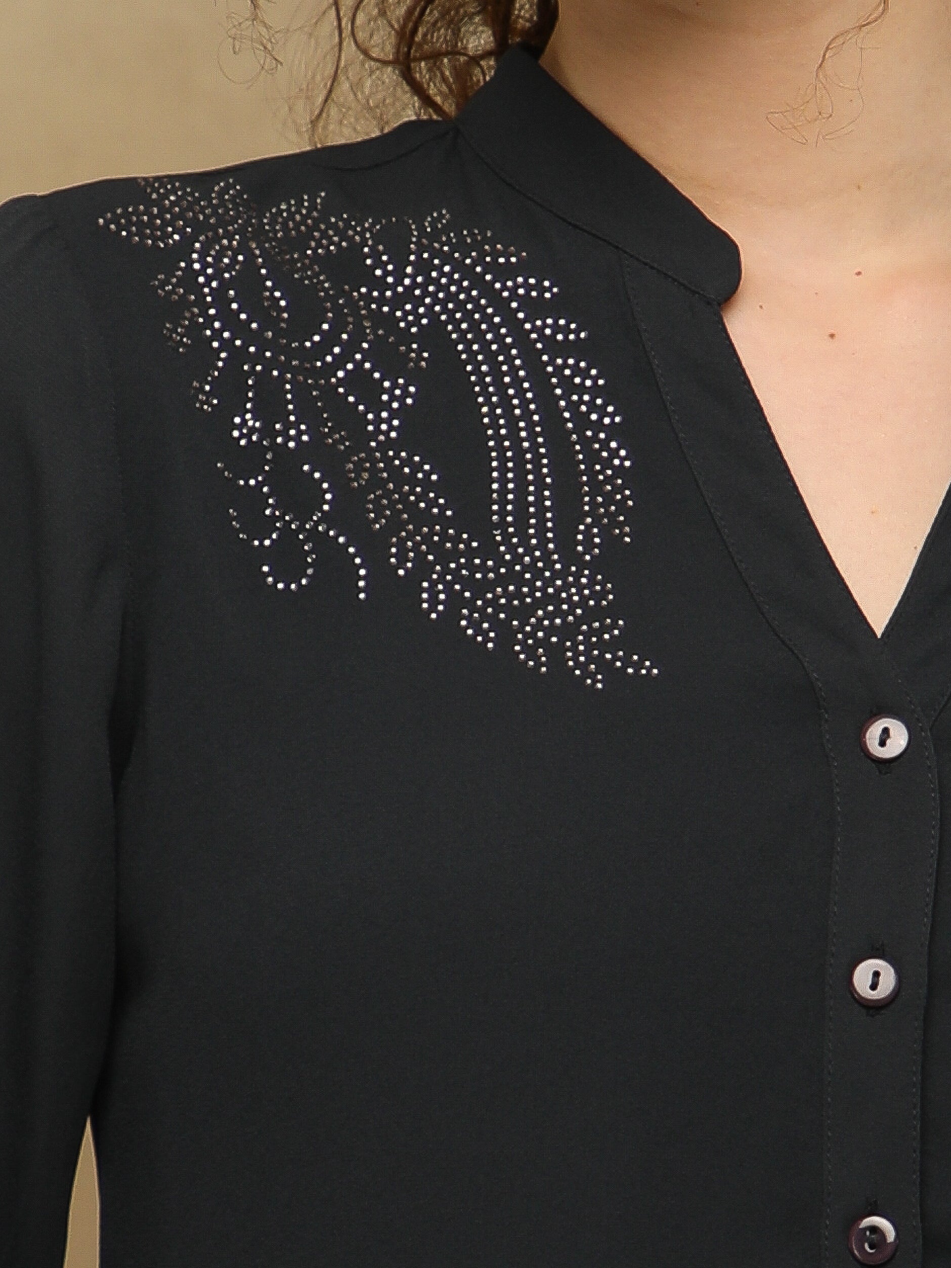 Dark Grey Swarovski Shirt