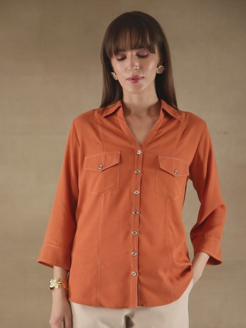 Linen Melange Sunset Shirt