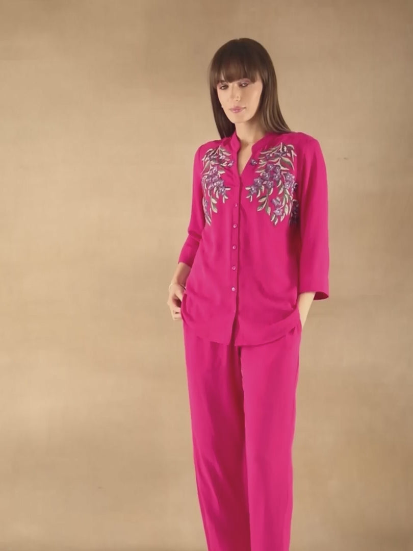 Magenta Blossom Co-ord Set