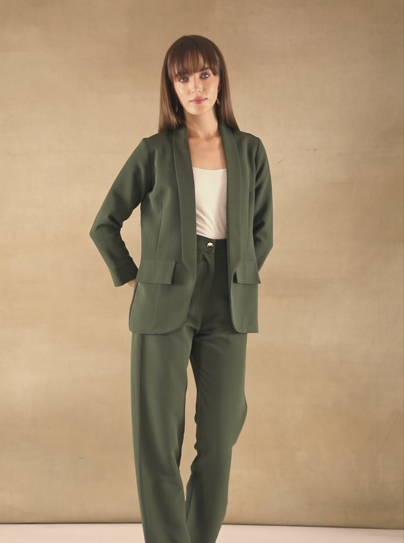 Olive Green High Waist Pants