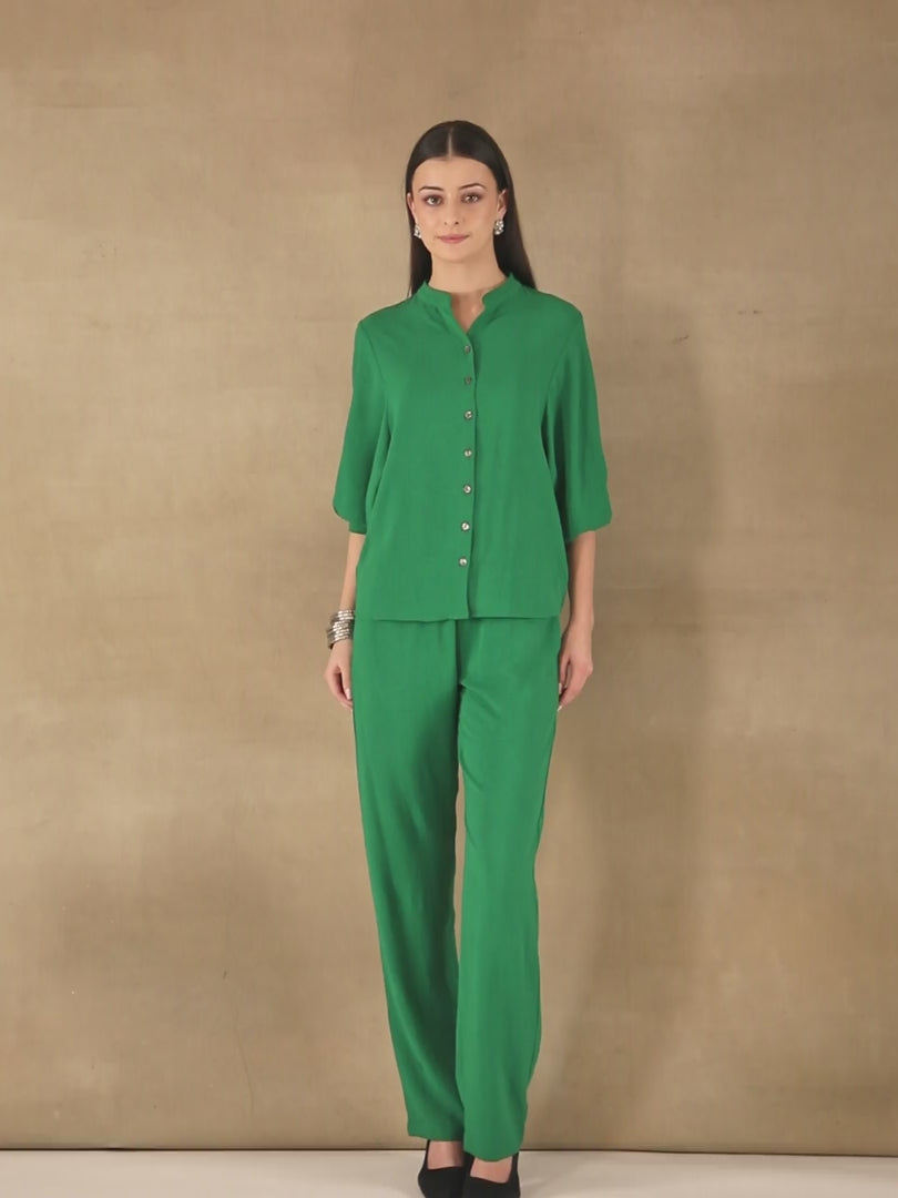 Drop Armhole Emerald Co-ord Set
