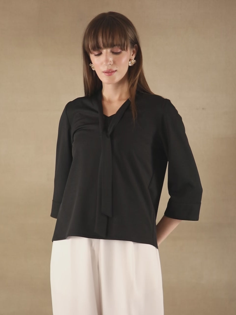 Front Tie Black Top