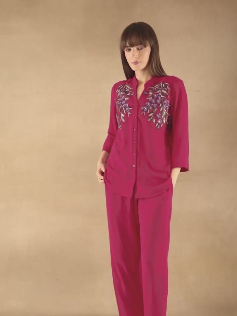 Magenta Blossom Co-ord Set