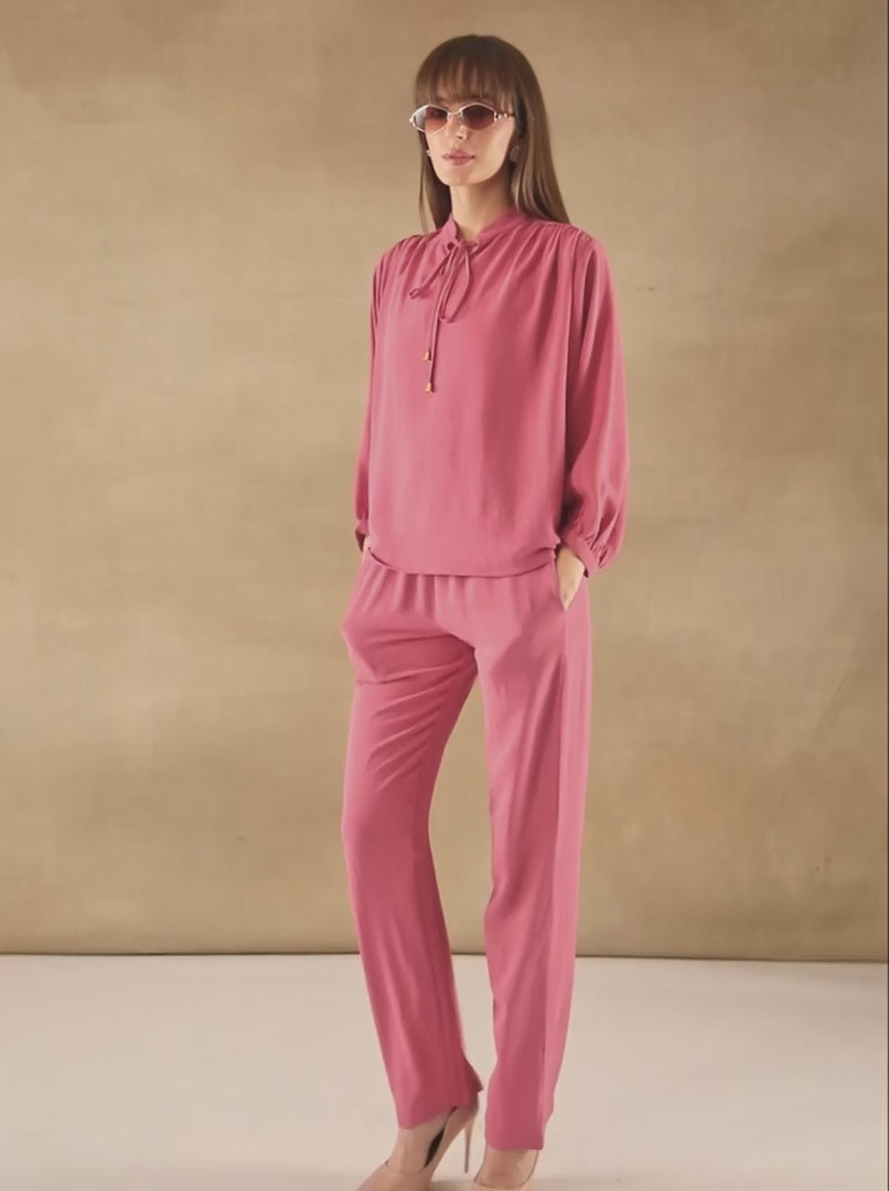 Tie Up Blush Pink Co-ord Set