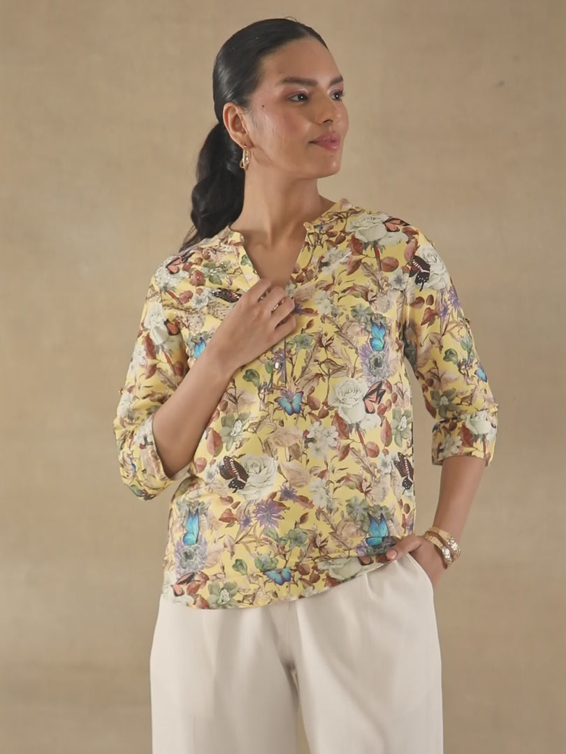Buttercream Floral Top