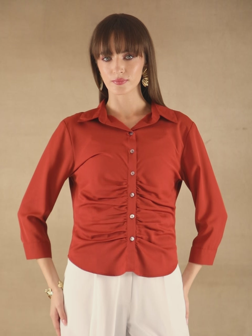 Ember Front Gathered Shirt
