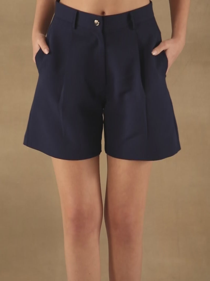 Tailored Navy Shorts