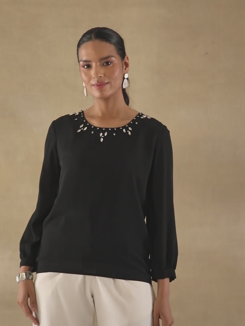 Crystal Curve Black Top