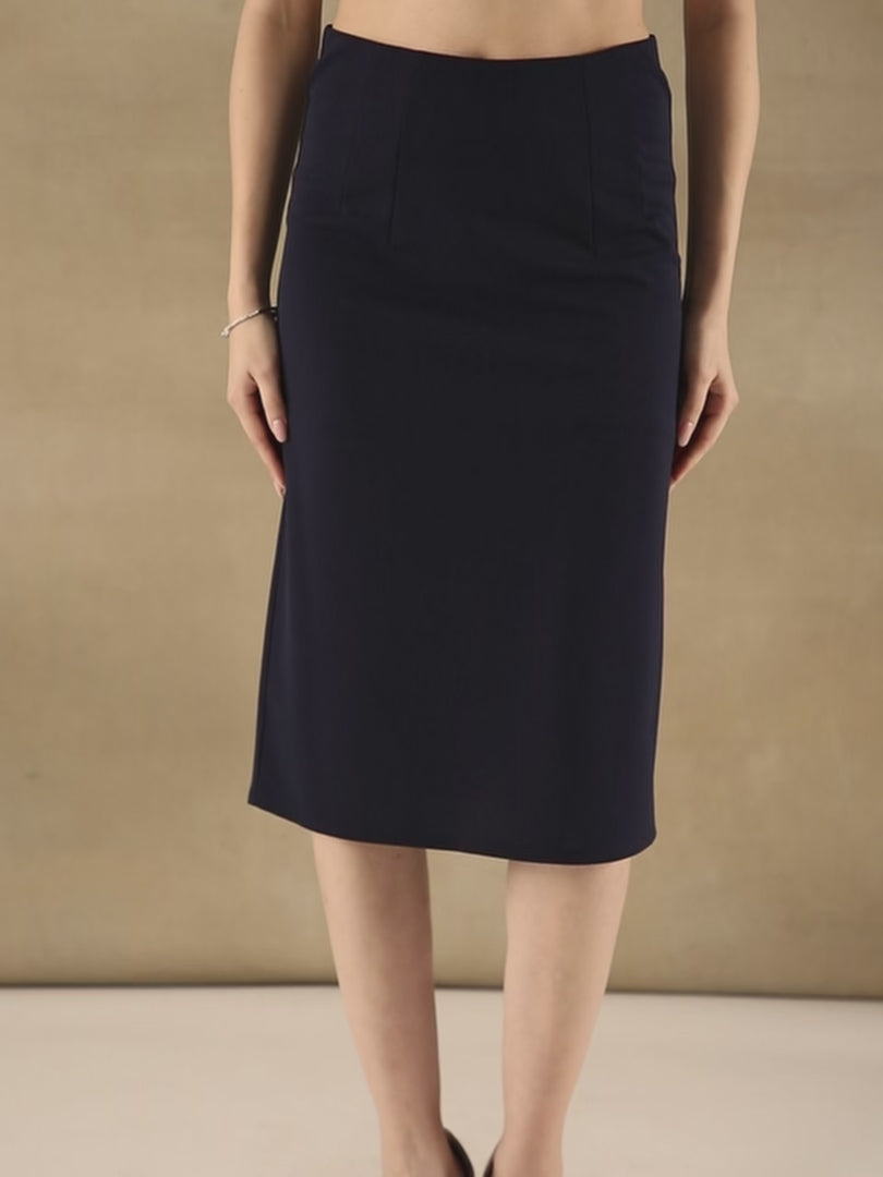 Navy Midi Skirt