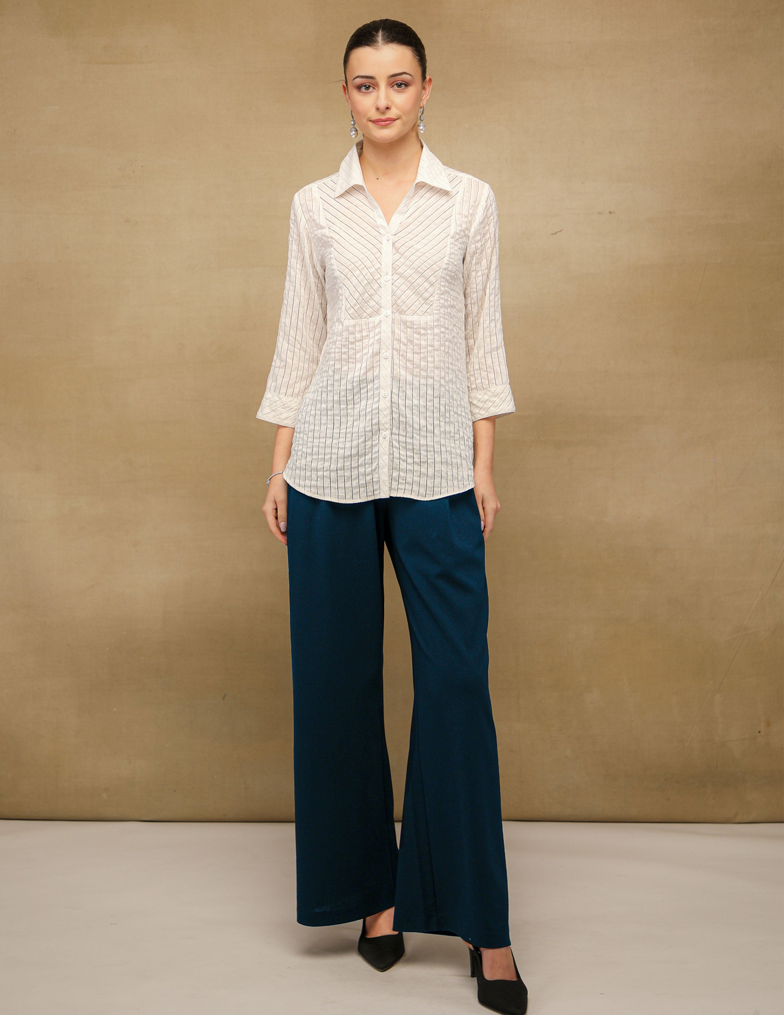 Royal Blue Wide Leg Trousers